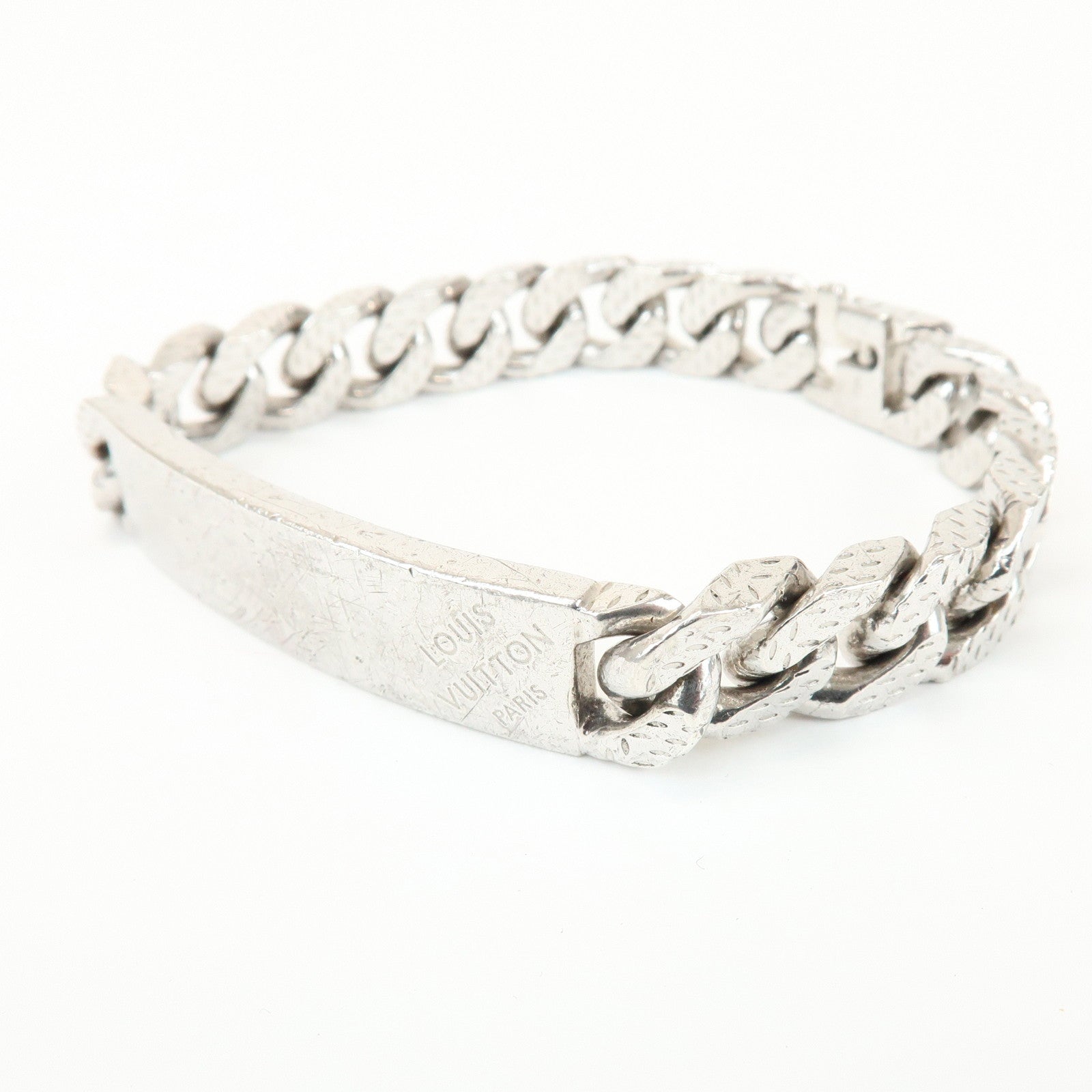 Louis Vuitton Metal Bracelet Montaigne Silver M66119