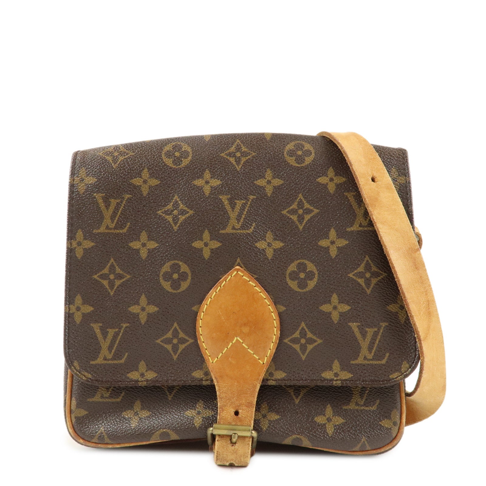 Louis Vuitton Monogram Cartouchiere MM  Shoulder Bag M51253 Used