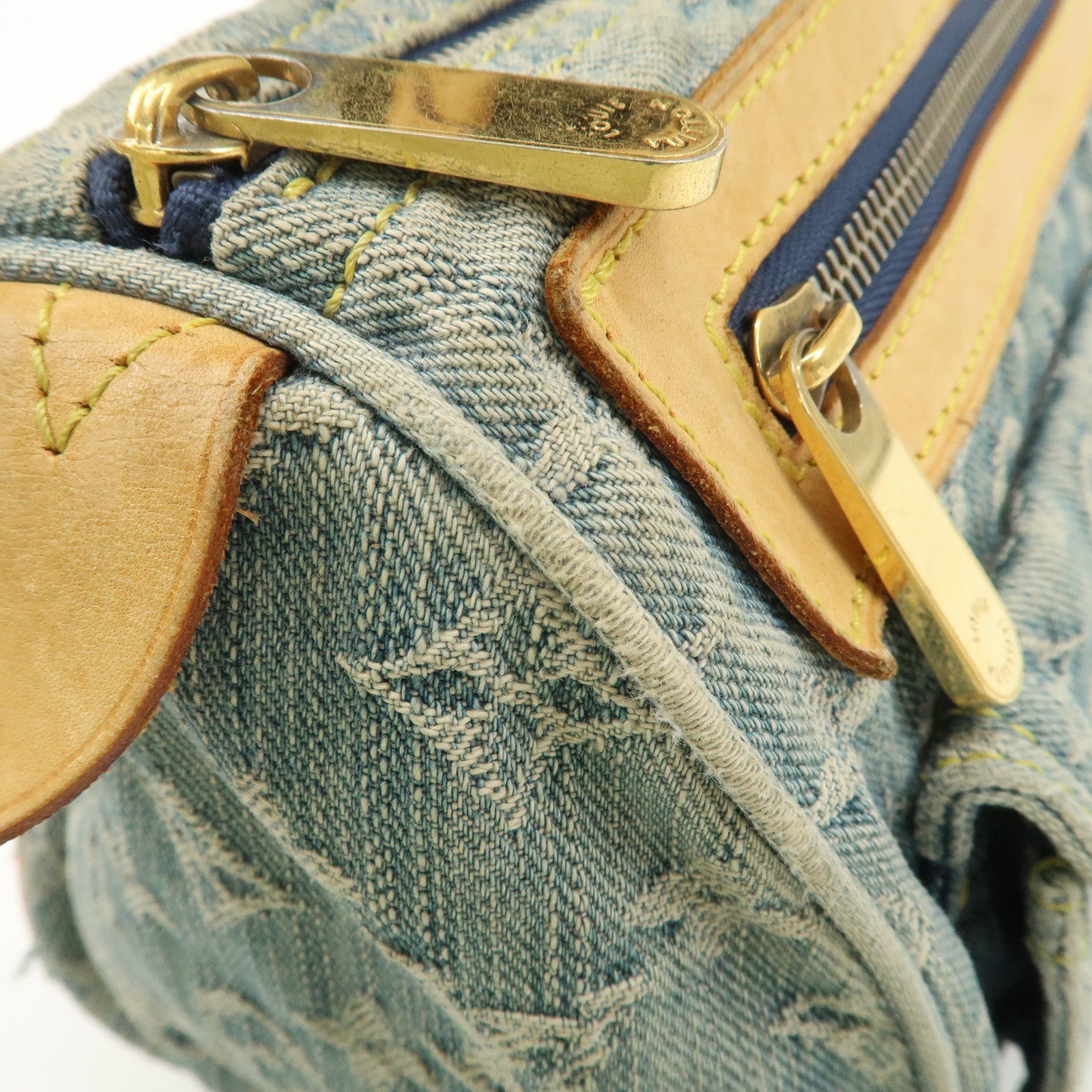 Louis Vuitton Monogram Denim Neo Speedy Boston Bag Blue M95019 Used