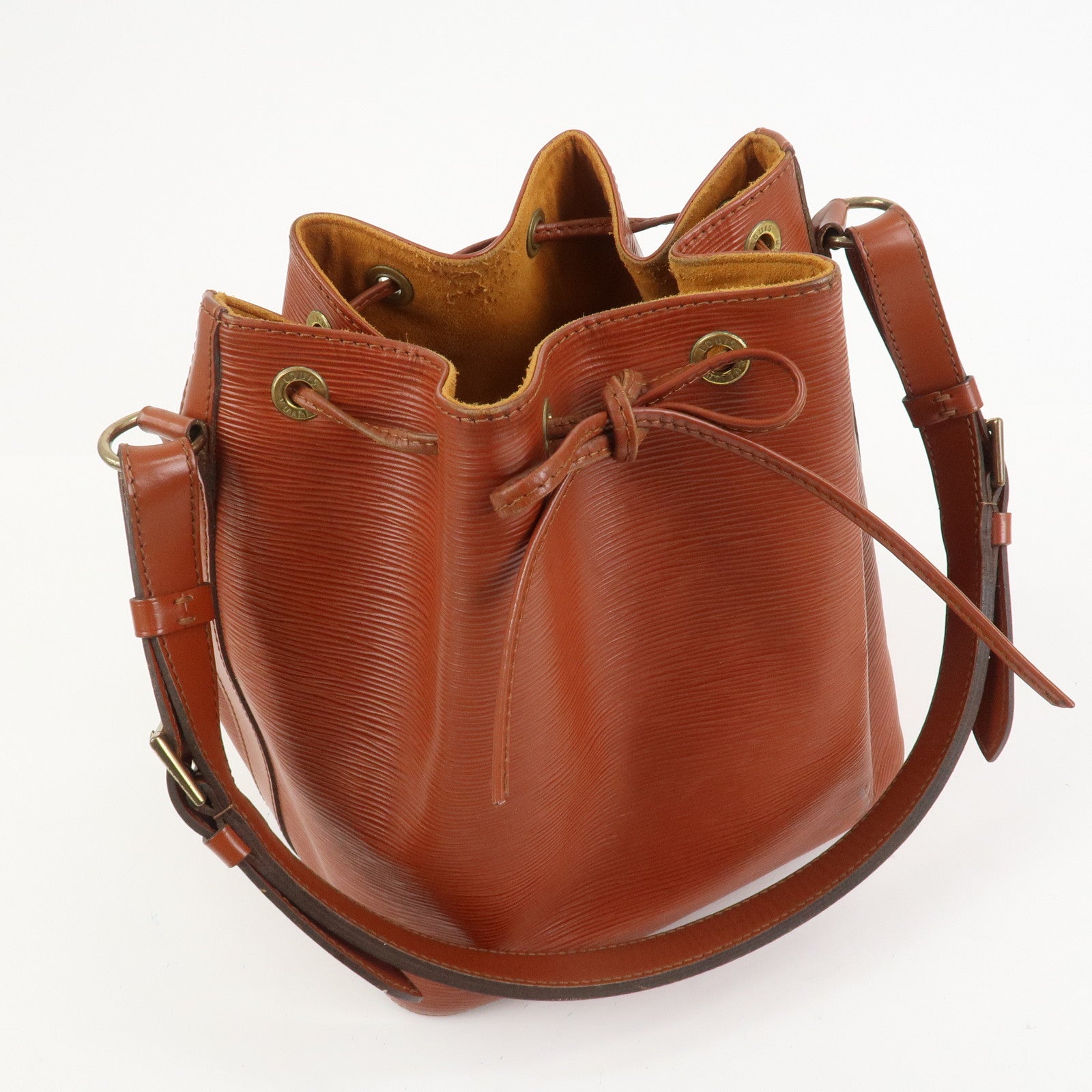 Louis Vuitton Epi Petit Noe Shoulder Bag Kenya Brown M44103