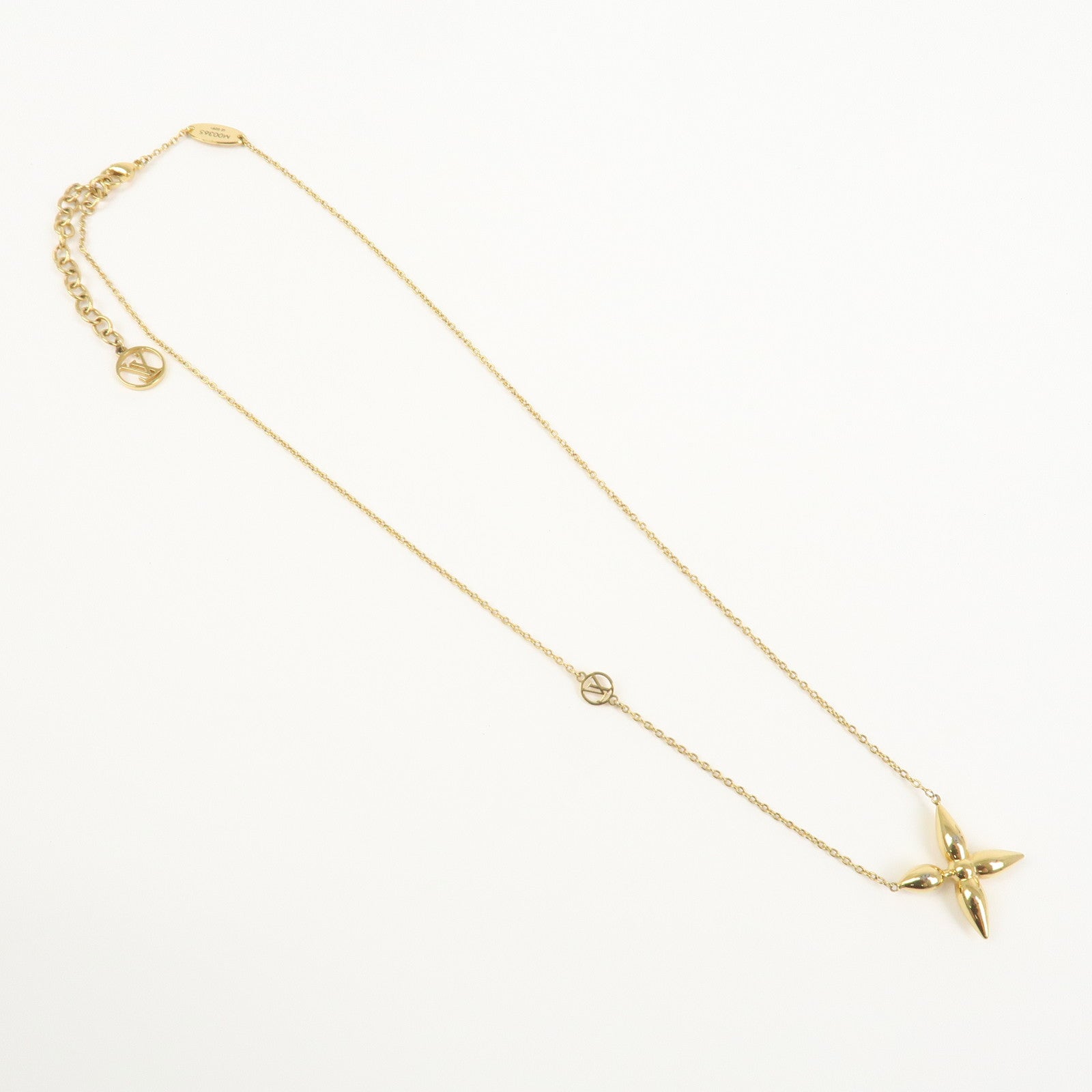 Louis Vuitton Collier Louisette Monogram Flower Necklace M00365