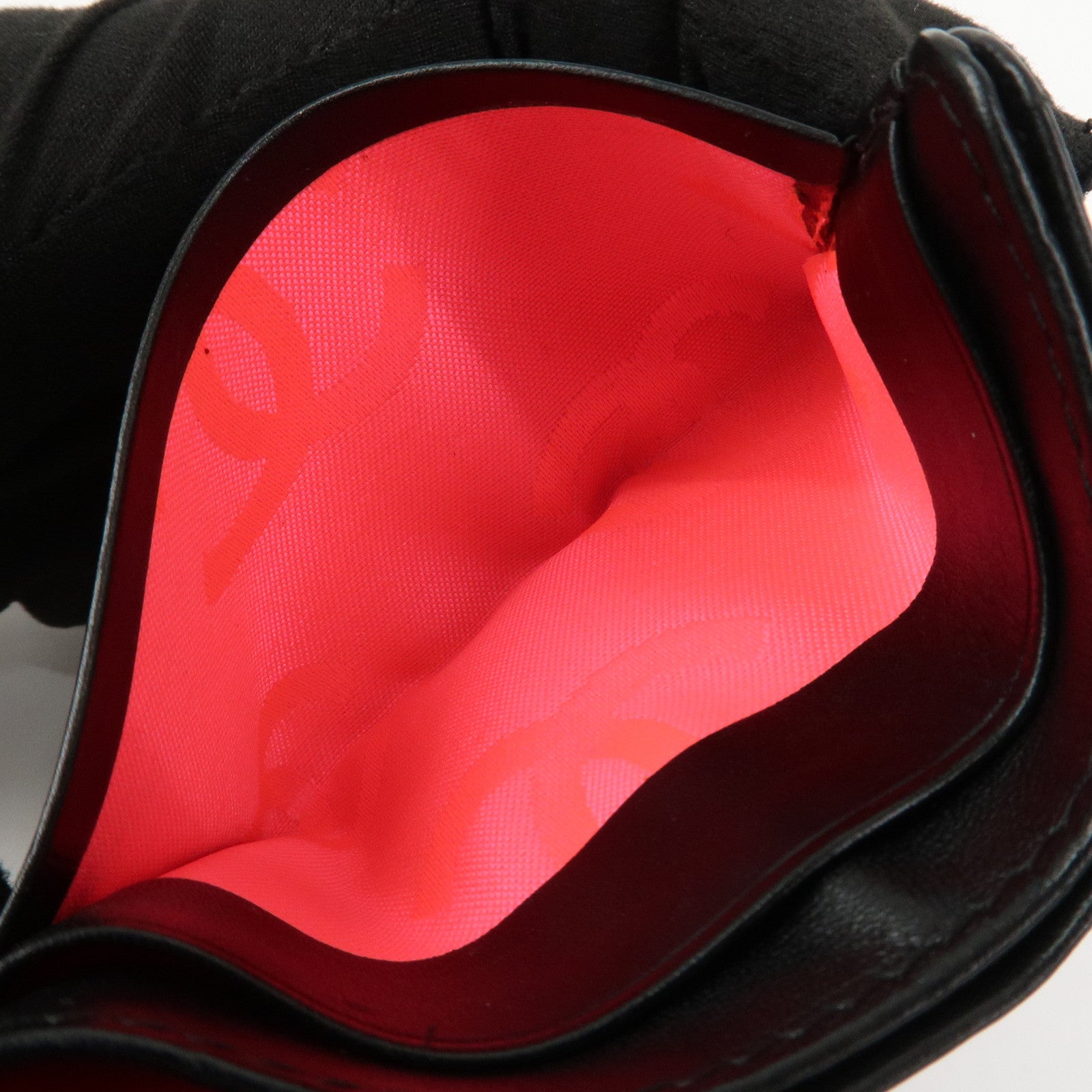 CHANEL Cambon Line Matelasse COCO Mark Card Case Black A26725