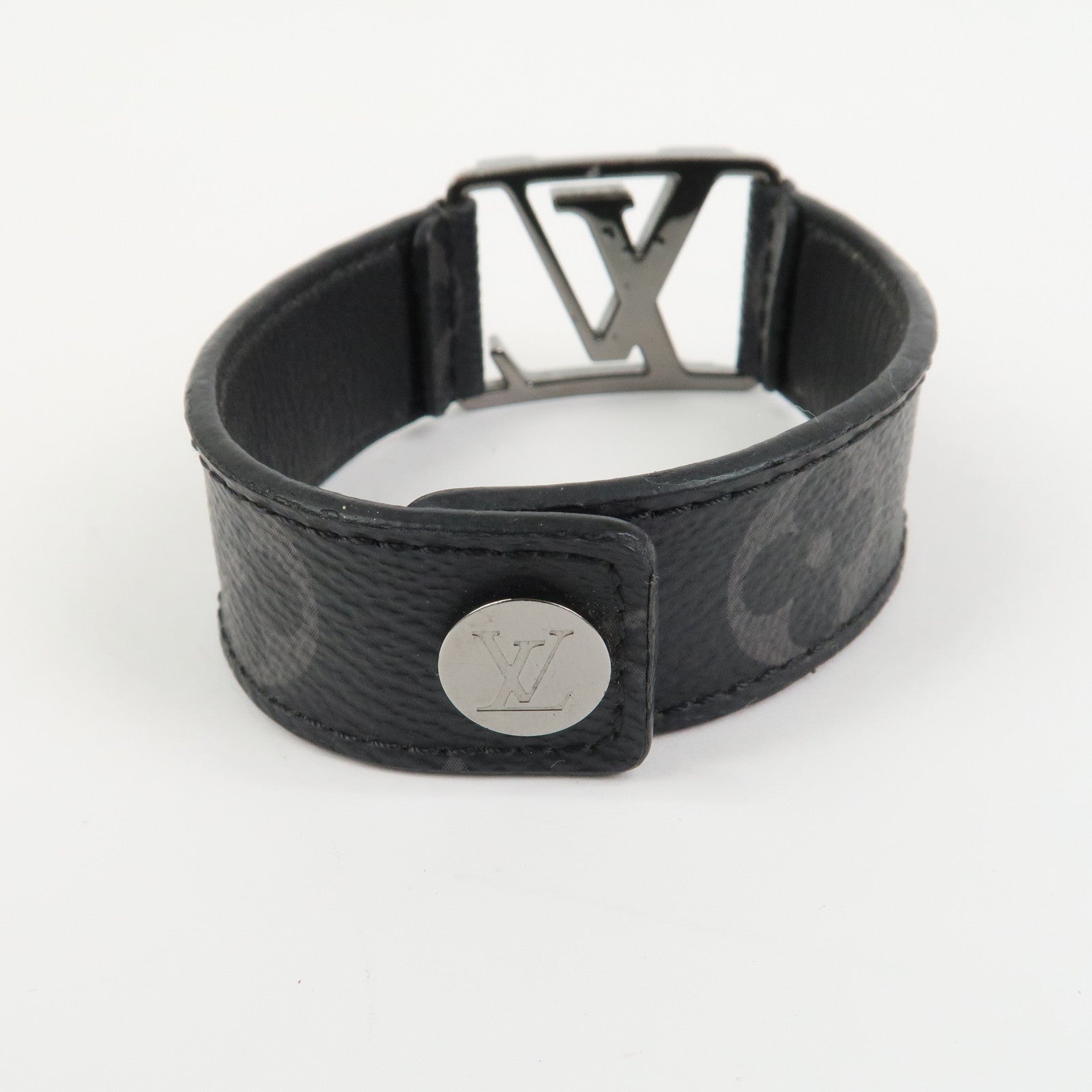 Louis Vuitton Monogram Eclips Hockenheim Bracelet Noir Black M6295