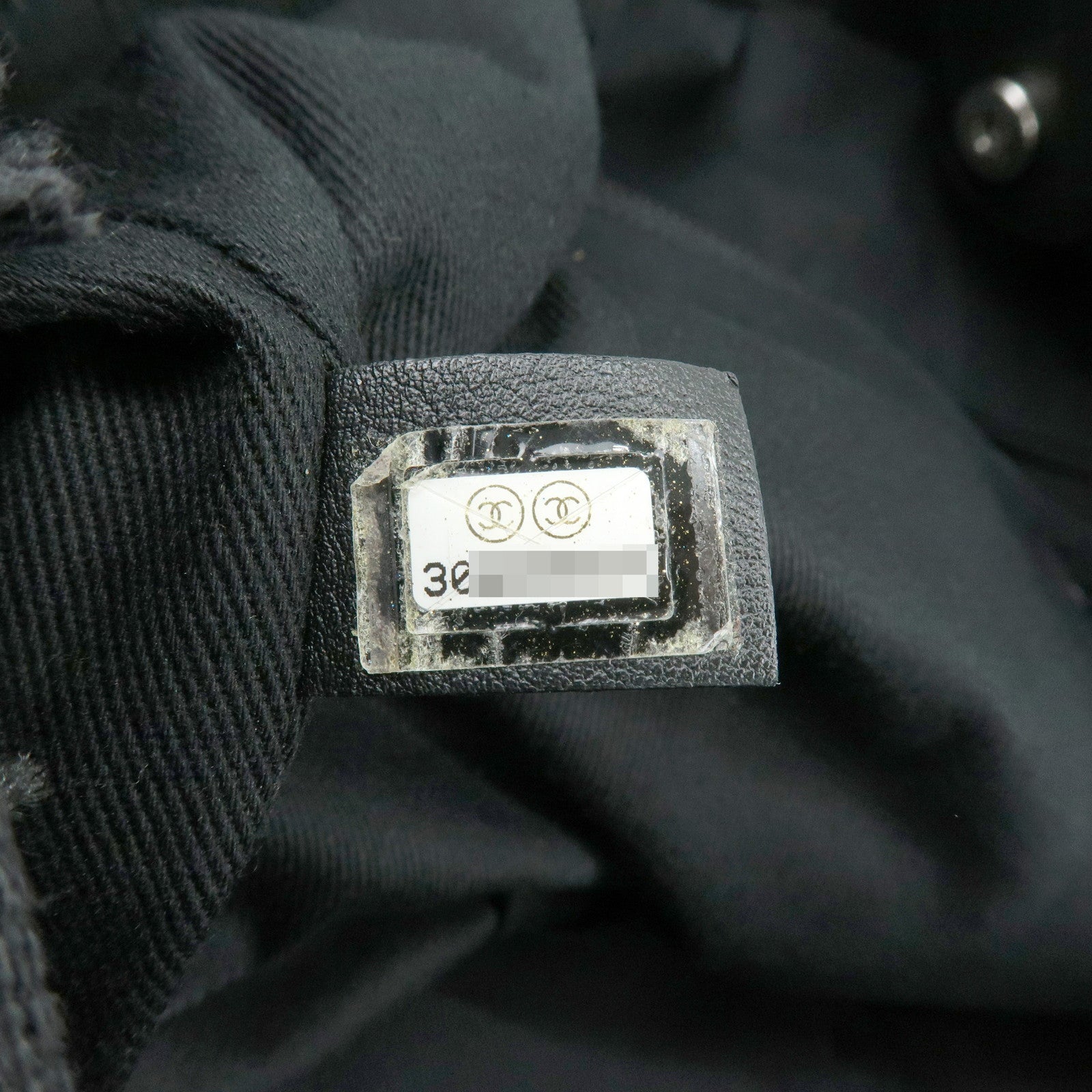 CHANEL COCO Mark Canvas Leather Chain Shoulder Bag Tote Bag A57180