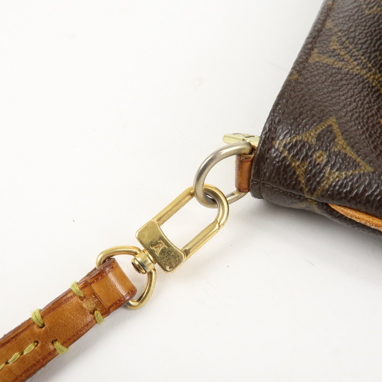 Louis Vuitton Monogram Partition Pouch Wristlet Bag M51901 Used