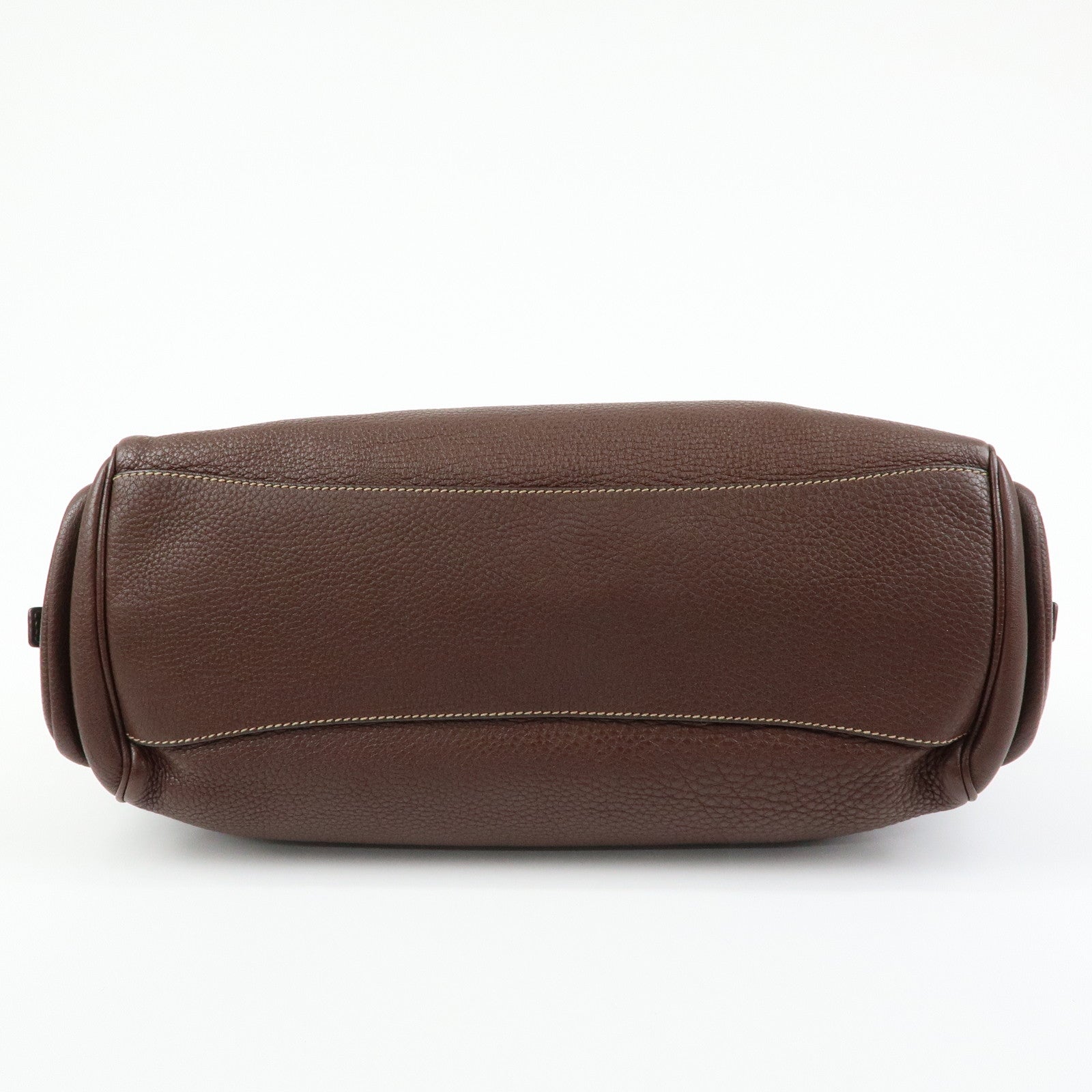 PRADA Vitello Daino Leather Shoulder Bag Tote Bag Brown BR3250