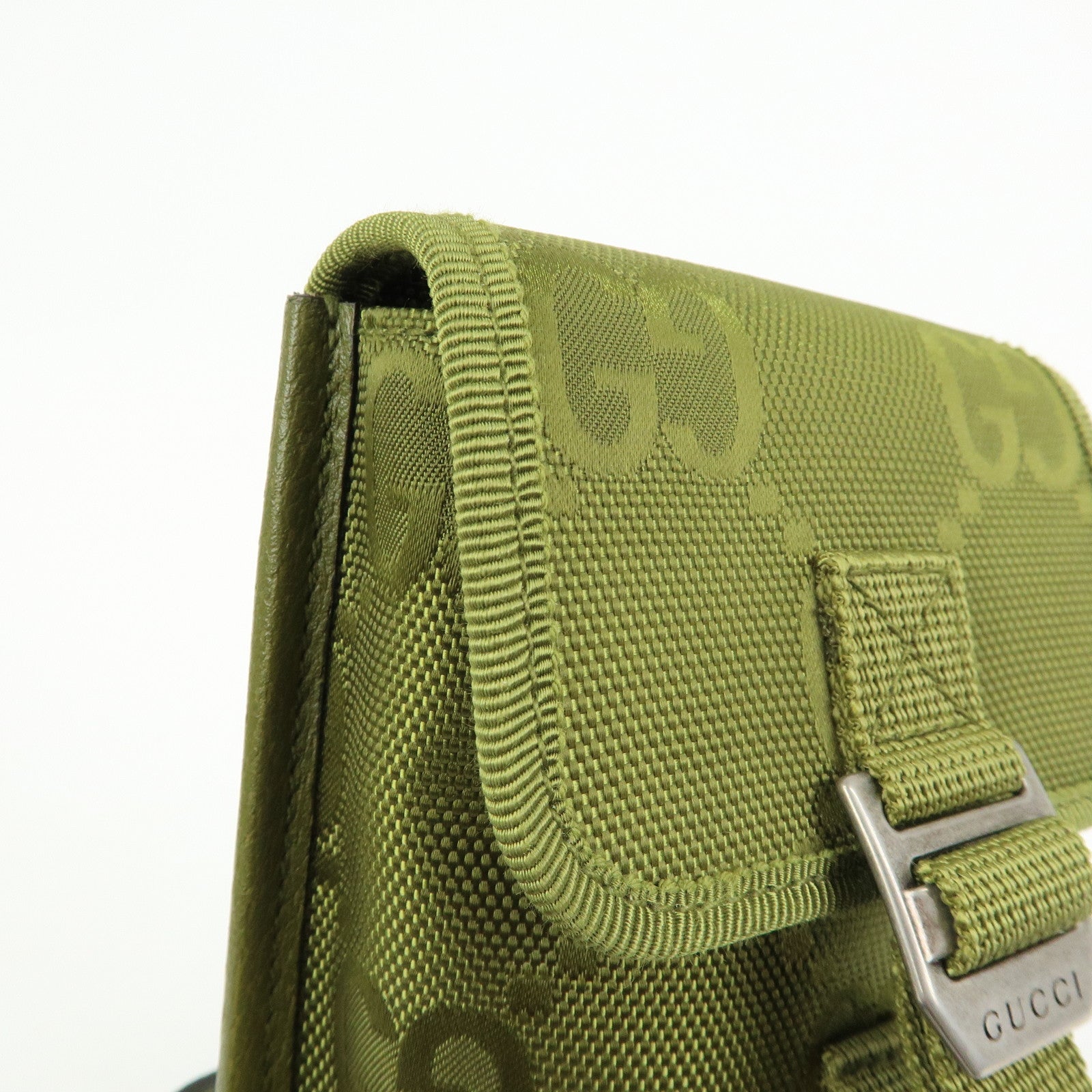 GUCCI Off The Grid Nylon Shoulder Bag Crossbody Bag Green 696018