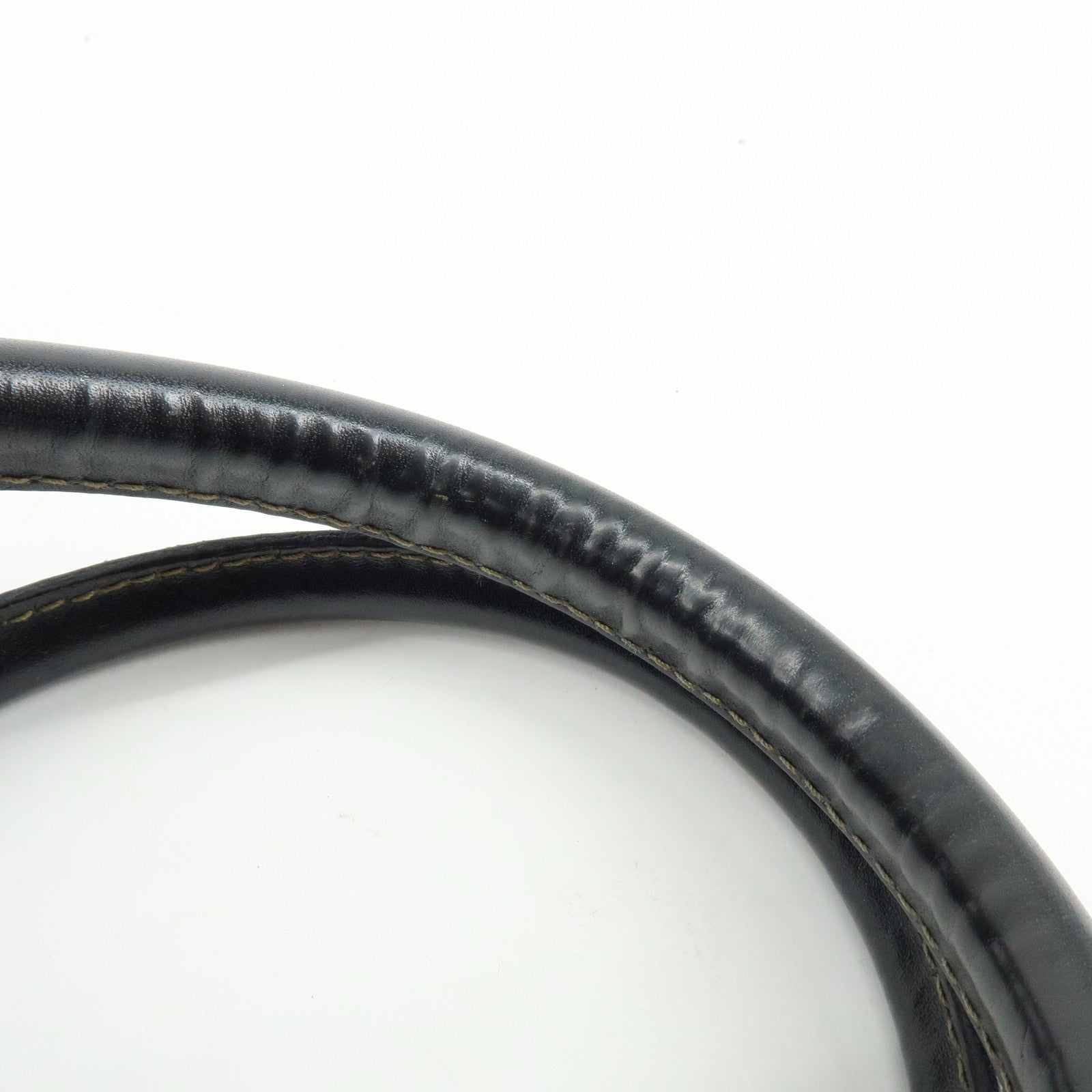 FENDI Pequin PVC Leather Boston Bag Hand Bag Black Brown