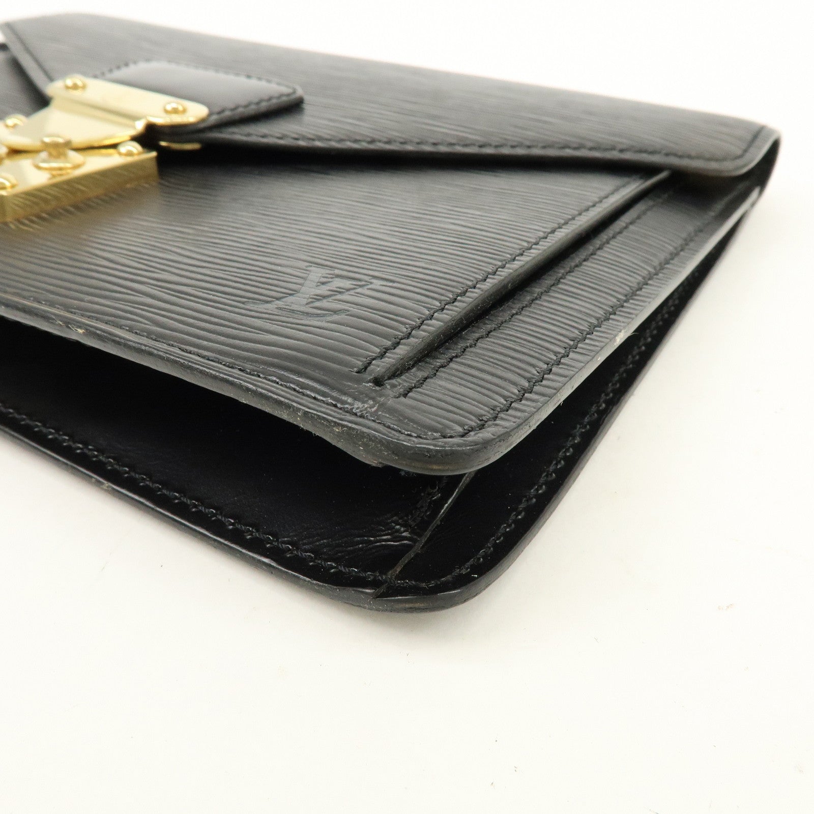 Louis Vuitton Epi Sellier Dragonne Clutch Bag Noir Black M52612