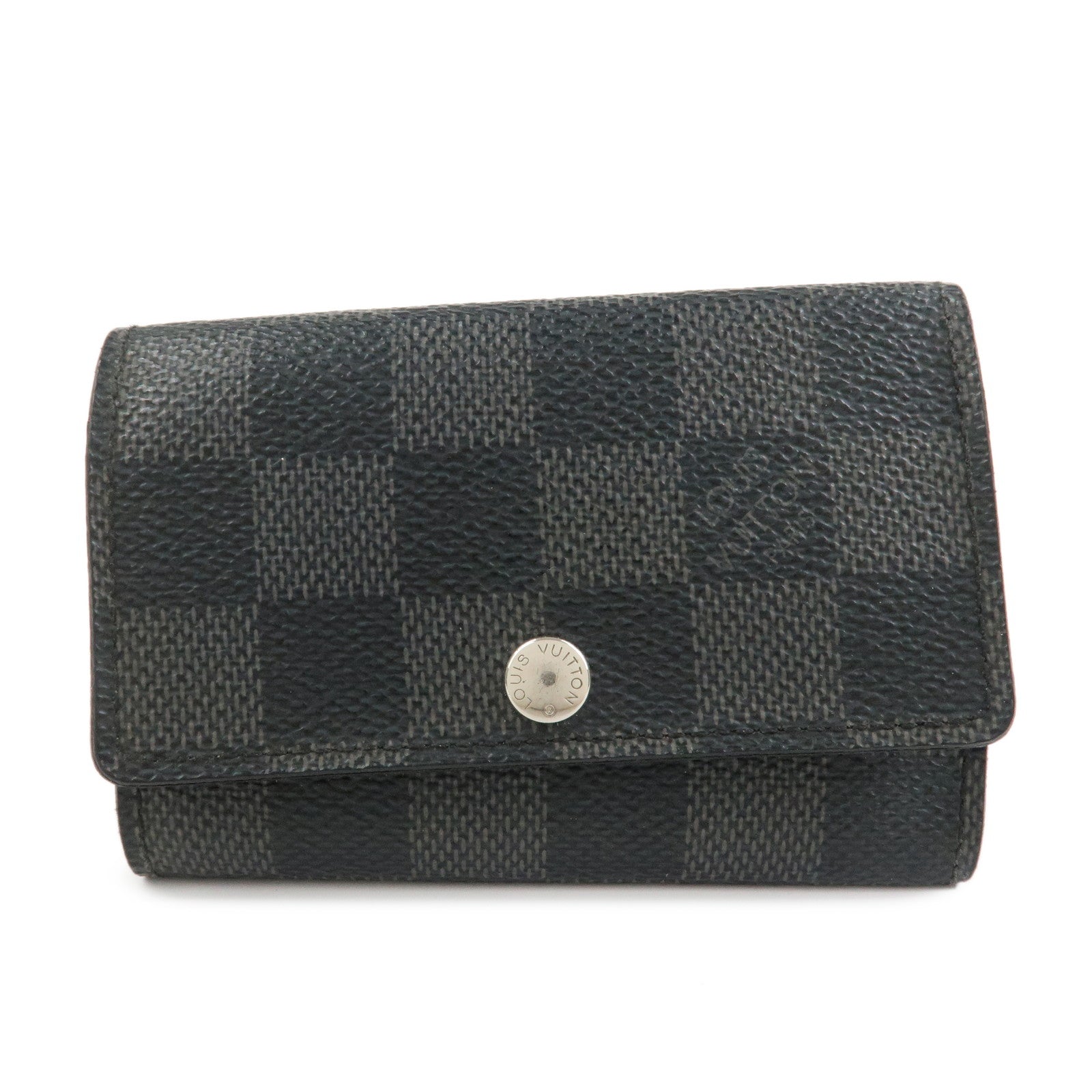 Louis Vuitton Damier Graphite Multicle 6 Key Case Gray Black N62662