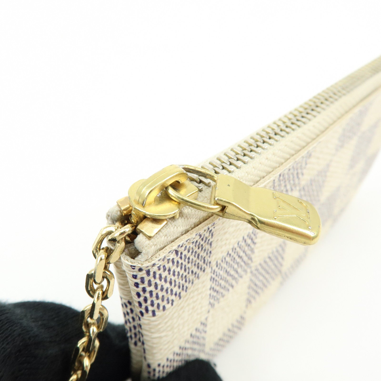 Louis Vuitton Damier Azur Pochette Cles Coin Case Key Case N62659