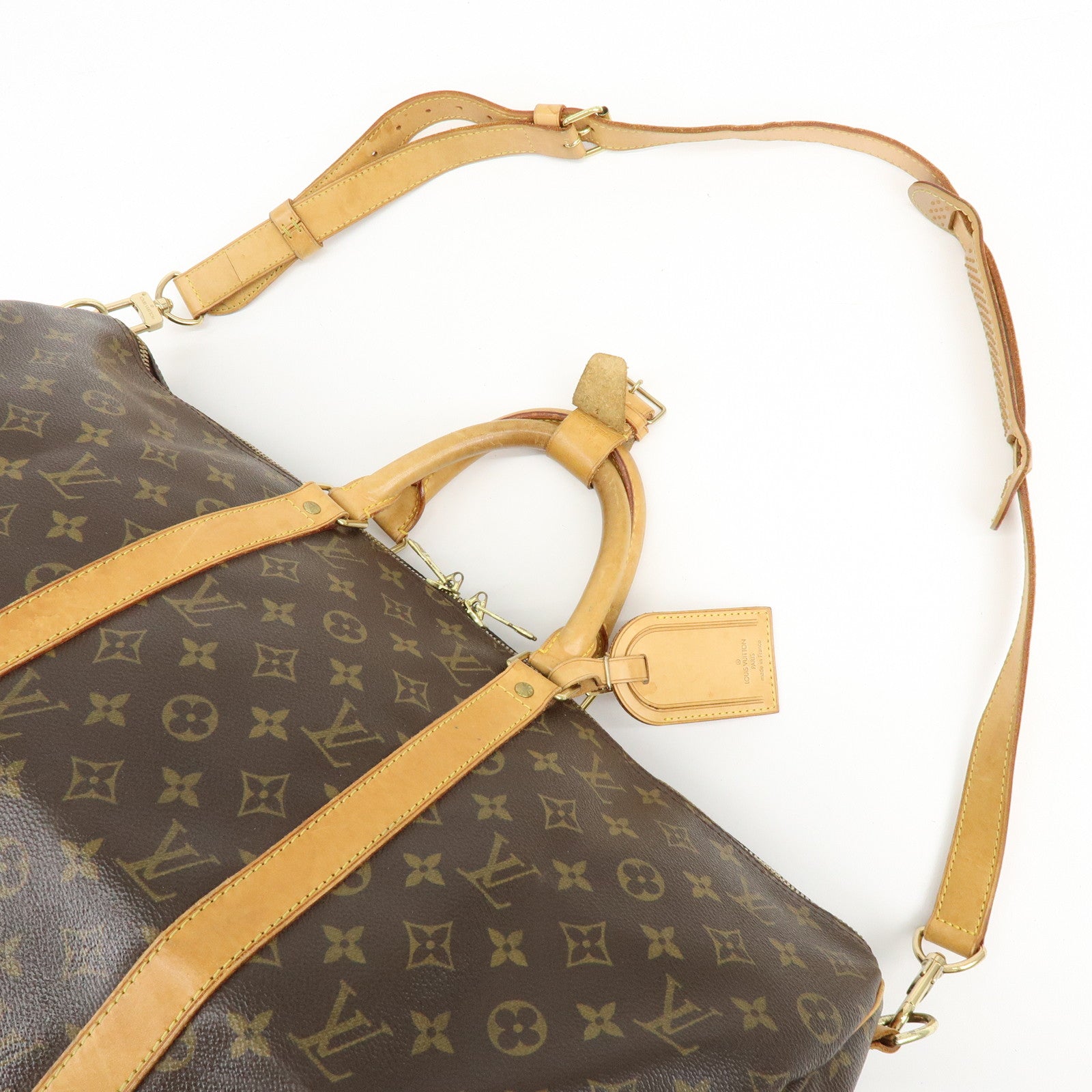 Louis Vuitton Monogram Keep All Bandouliere 50 Boston Bag M41416