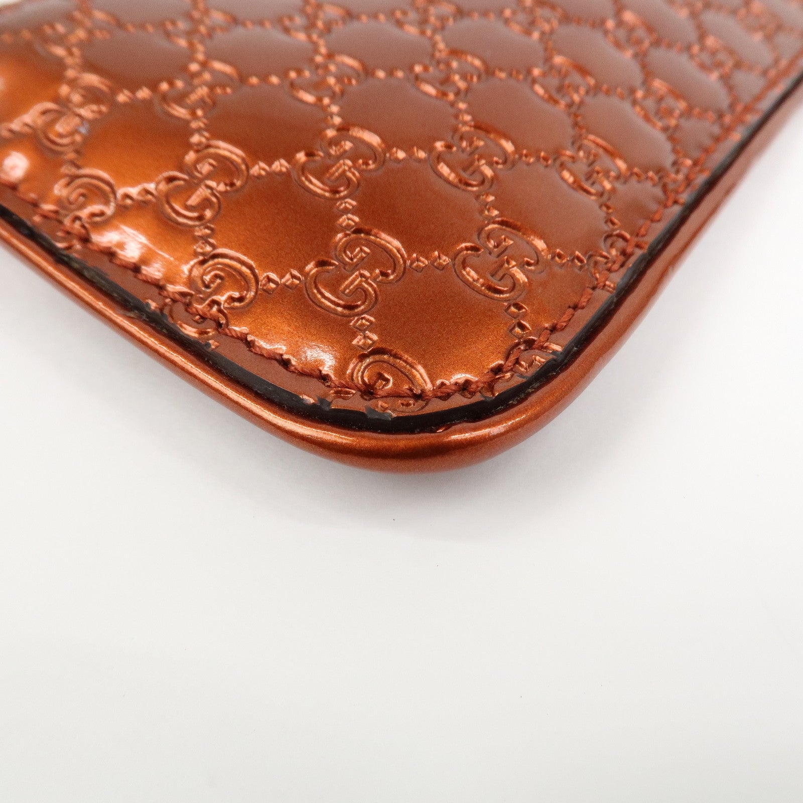 GUCCI Guccissima Leather Coin Case Key Hook Brown 233183