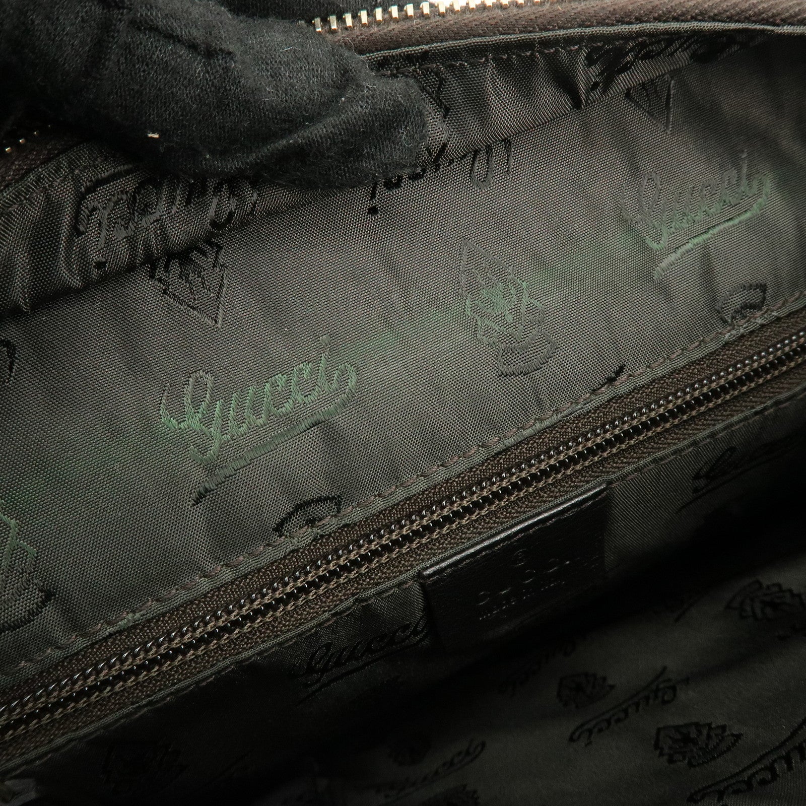 GUCCI Guccissima Leather Shoulder Bag Crossbody Bag Dark Brown