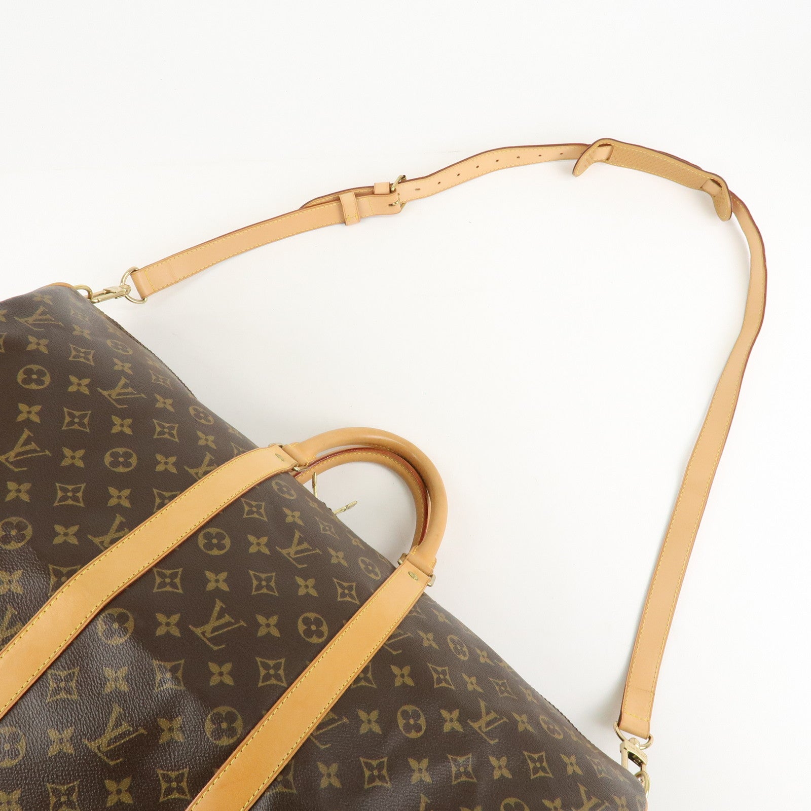 Louis Vuitton Monogram Keep All Bandouliere 55 Bag Brown M41414 Used