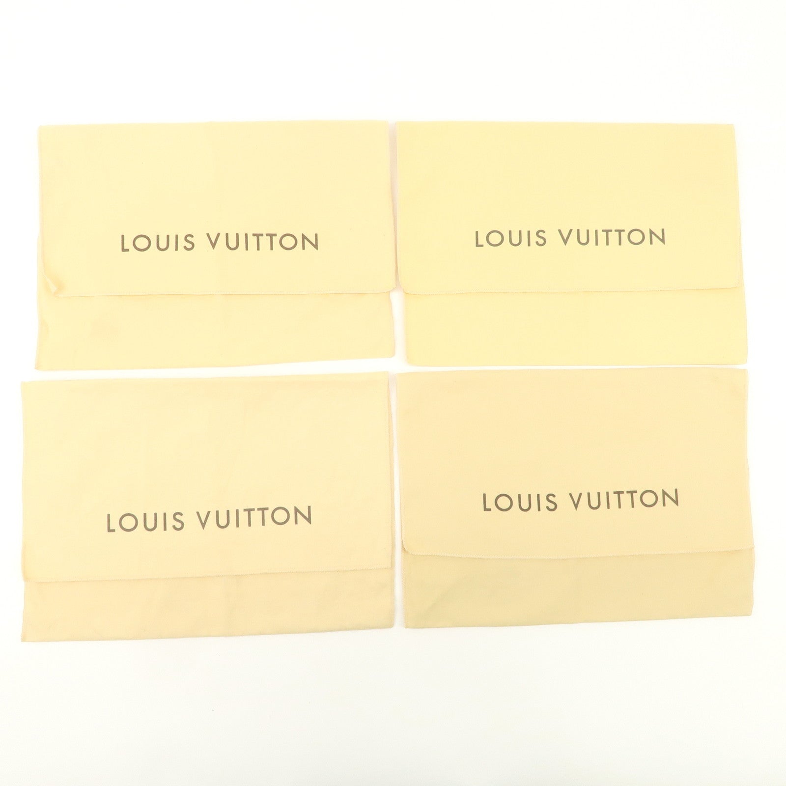 Louis Vuitton Set Of 13 Dust Bag Storage Bag Flap Style Beige Used