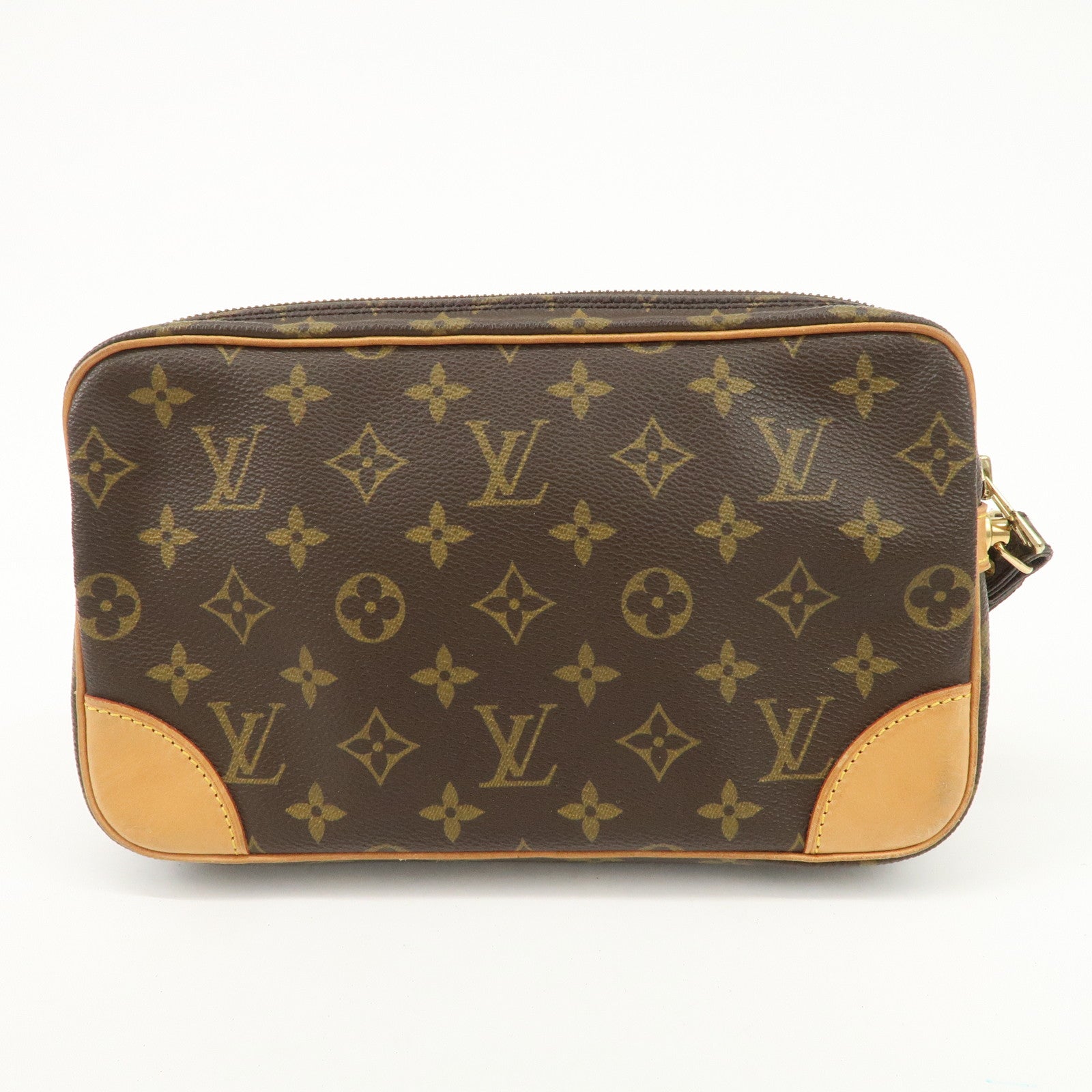 Louis Vuitton Monogram Marly Dragonne GM Clutch Bag Brown M51825 Used