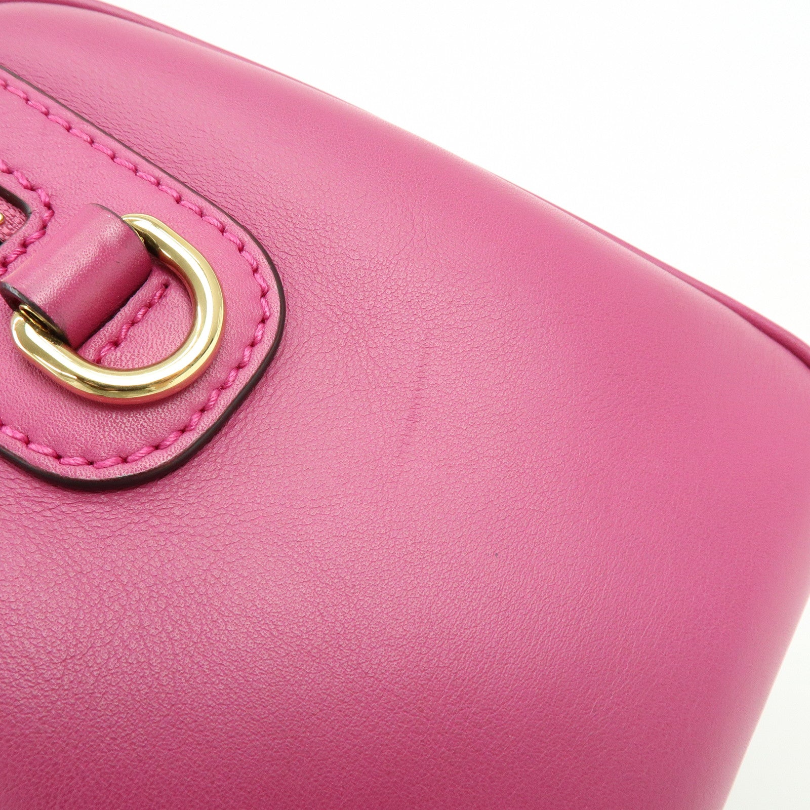 GUCCI GG Supreme Leather 2WAY Shoulder Bag Beige Red Pink 409529