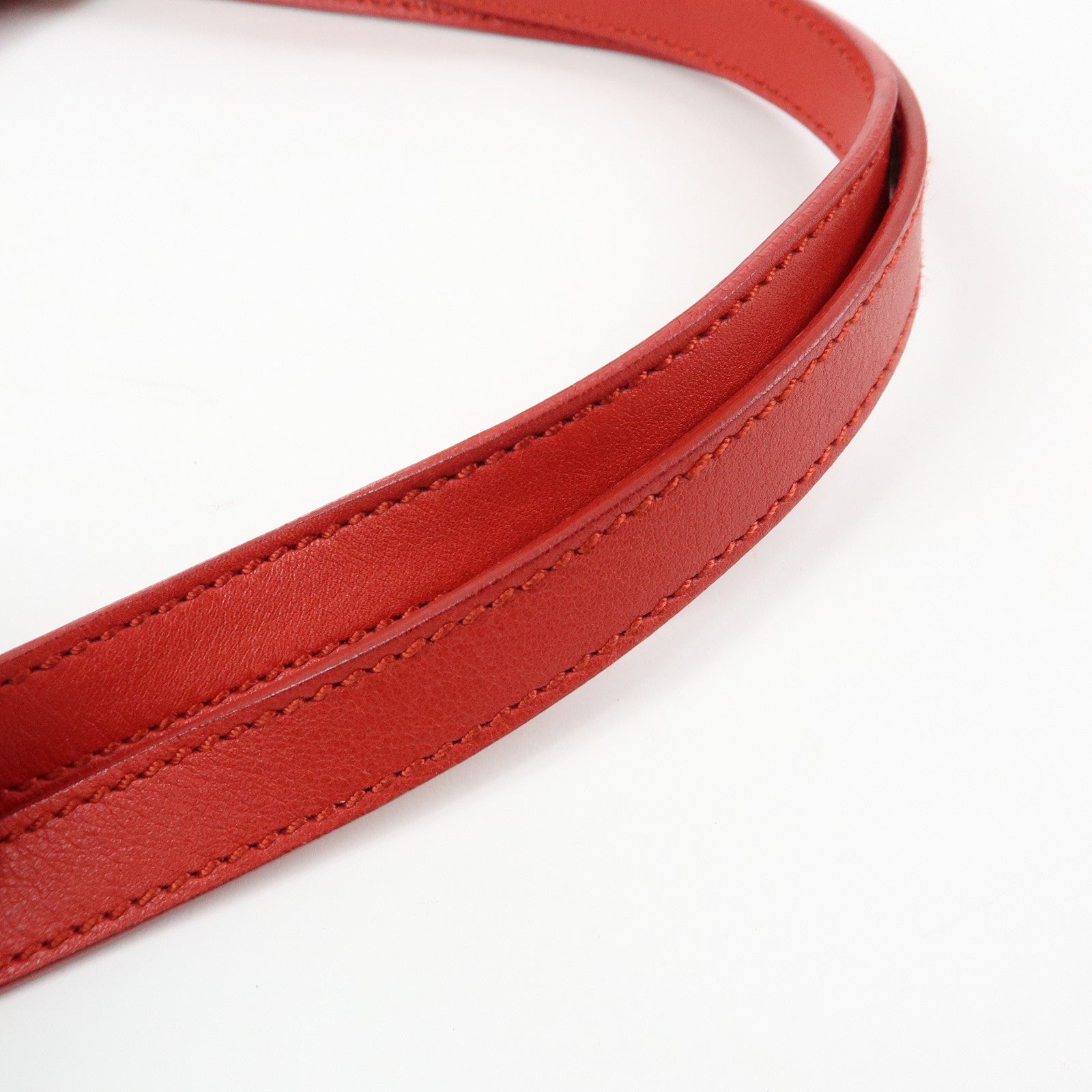 Ferragamo Gancini Canvas Leather Tote Shoulder Bag OSAKA 2004 Red