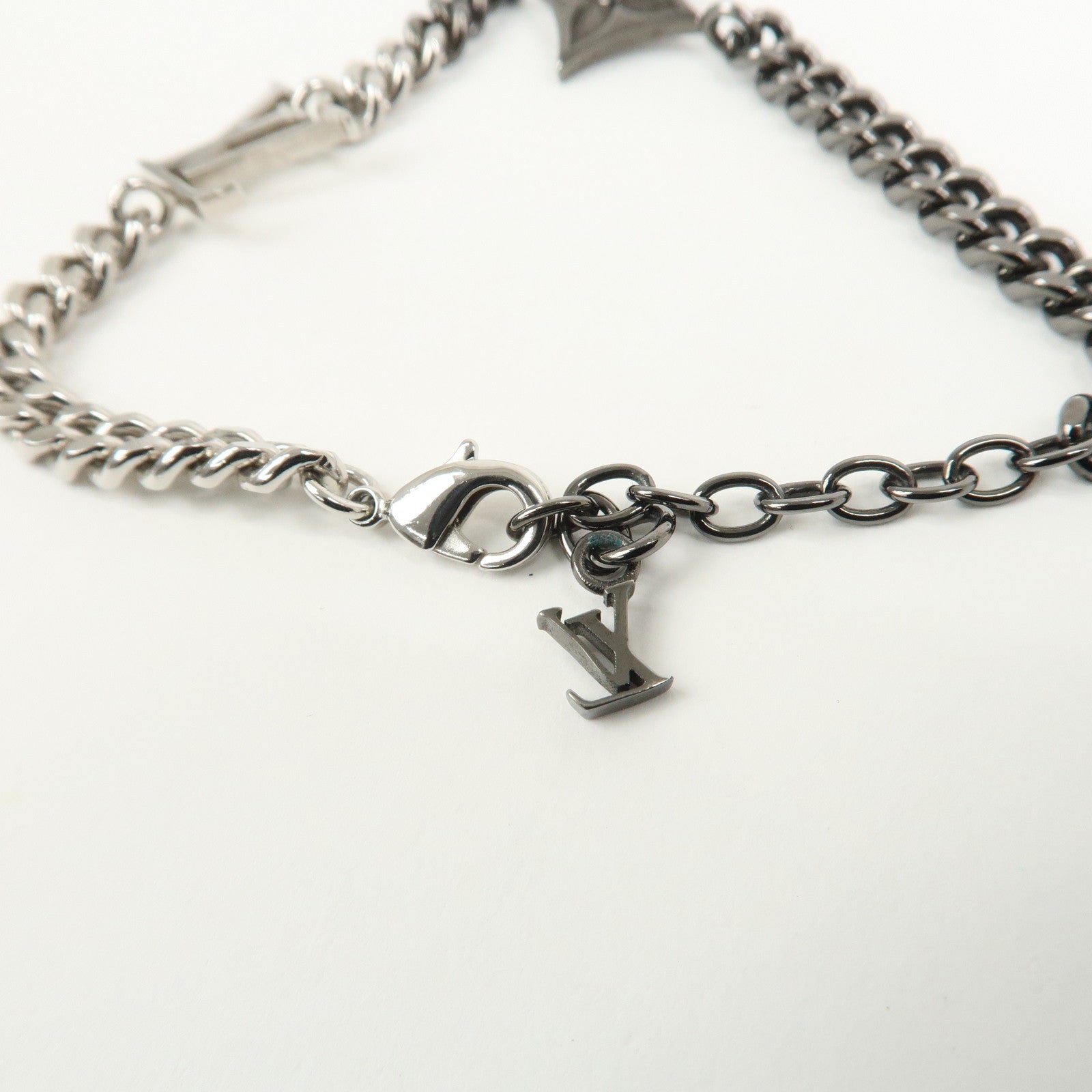 Louis Vuitton Monogram LV Instinct Bracelet Metal Silver M00508