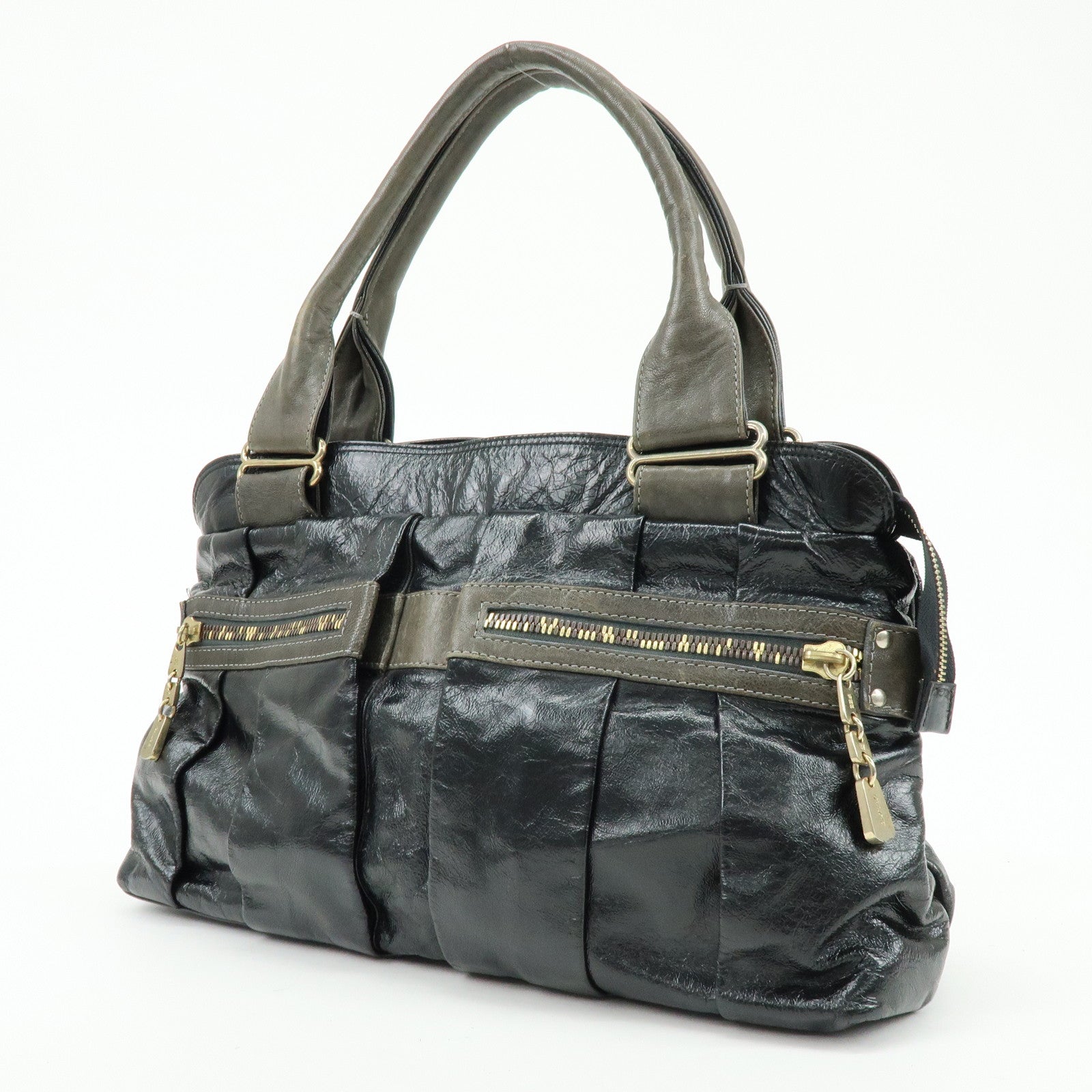 Chloe See By Chloe Day Tripper Patent Leather Tote Bag Black