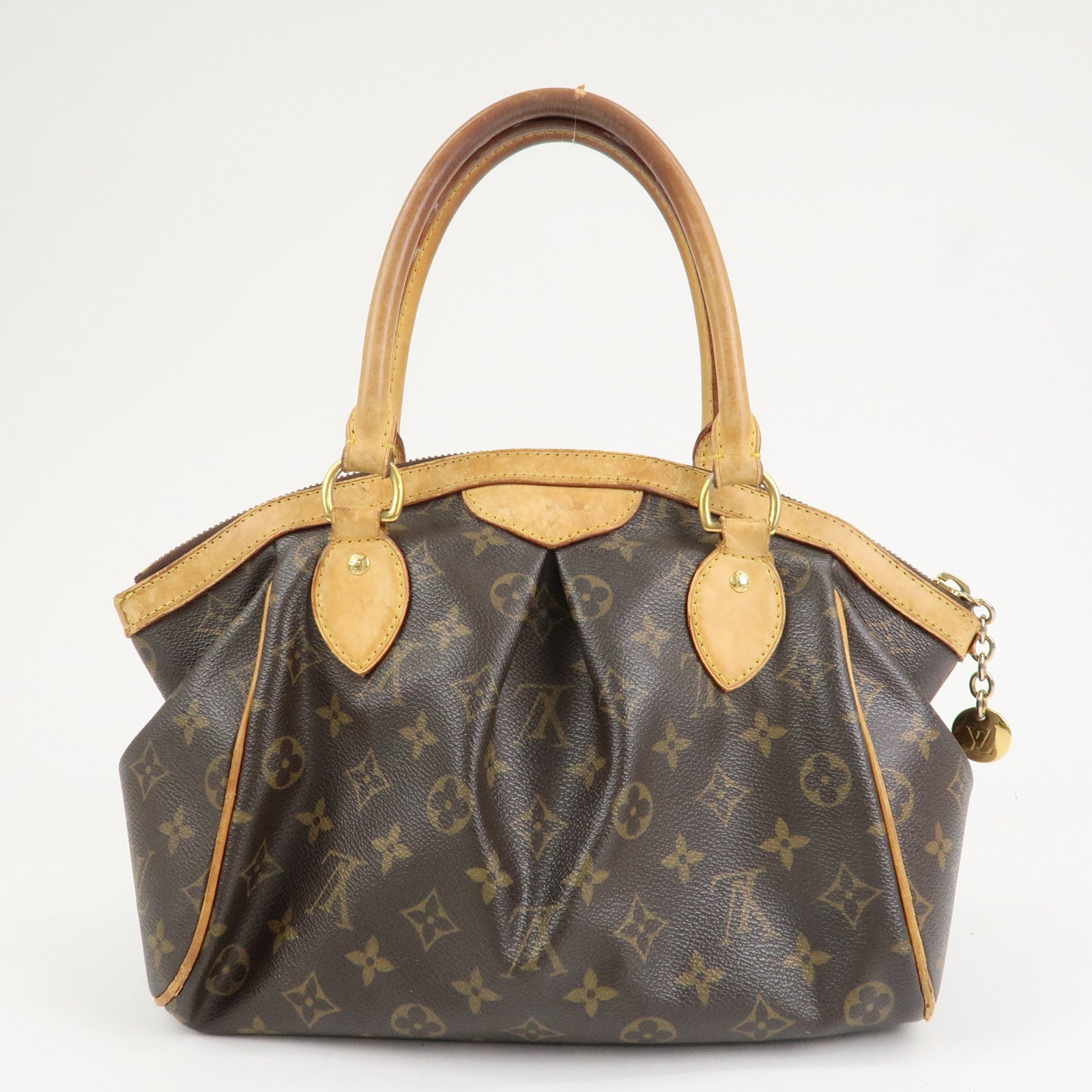 Louis Vuitton Monogram Tivoli PM Hand Bag Shoulder Bag Brown M40143 Used