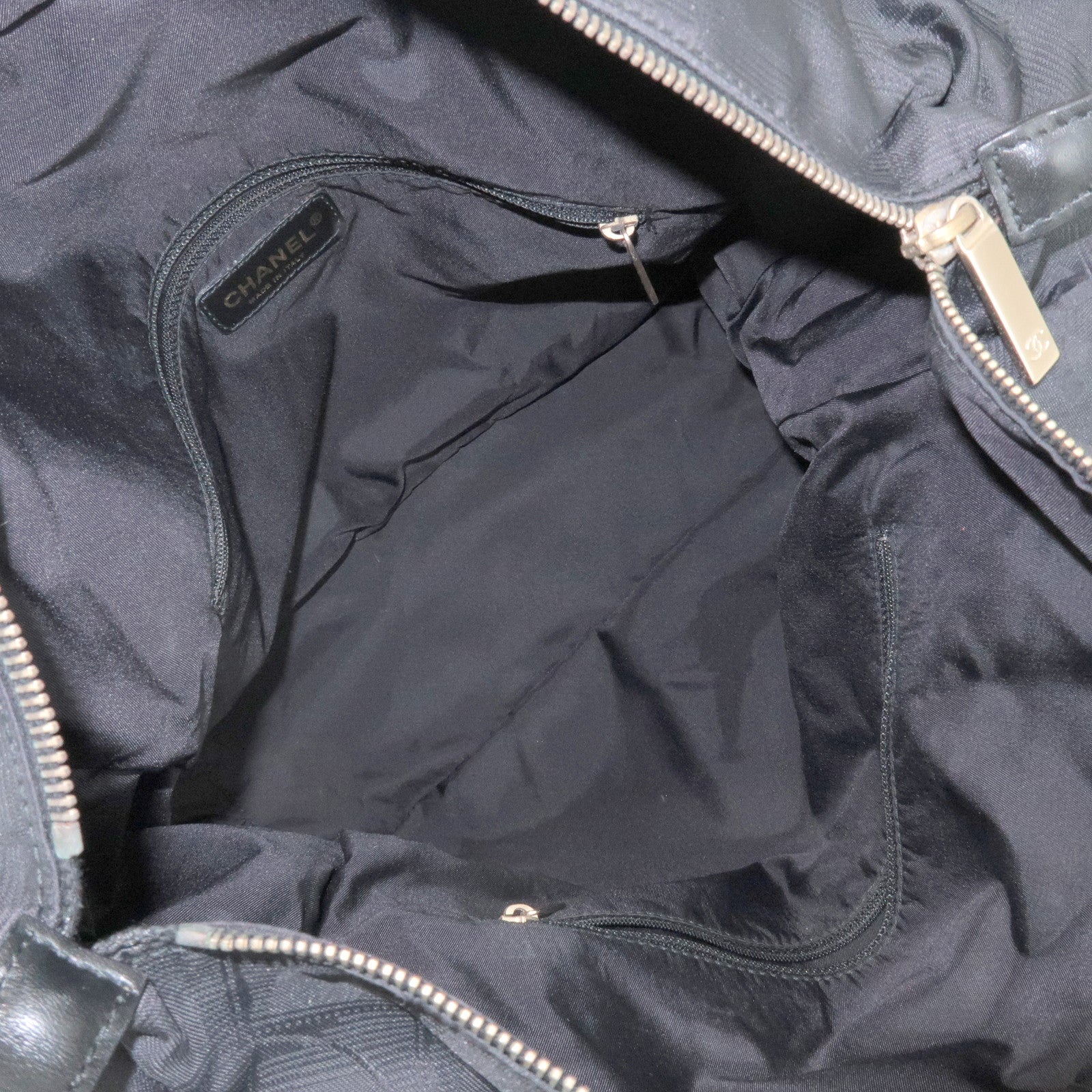 CHANEL New Travel Line Nylon Jacquard Leather Tote Bag GM A15825