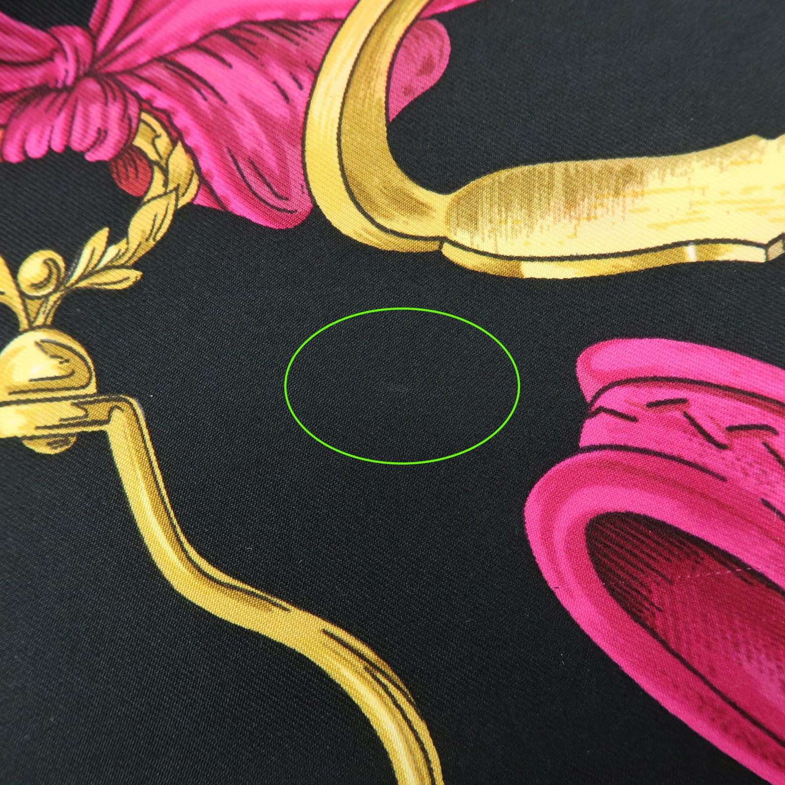 HERMES Carre 90 Silk 100% Scarf ETRIERS Stirrup Print Black Pink