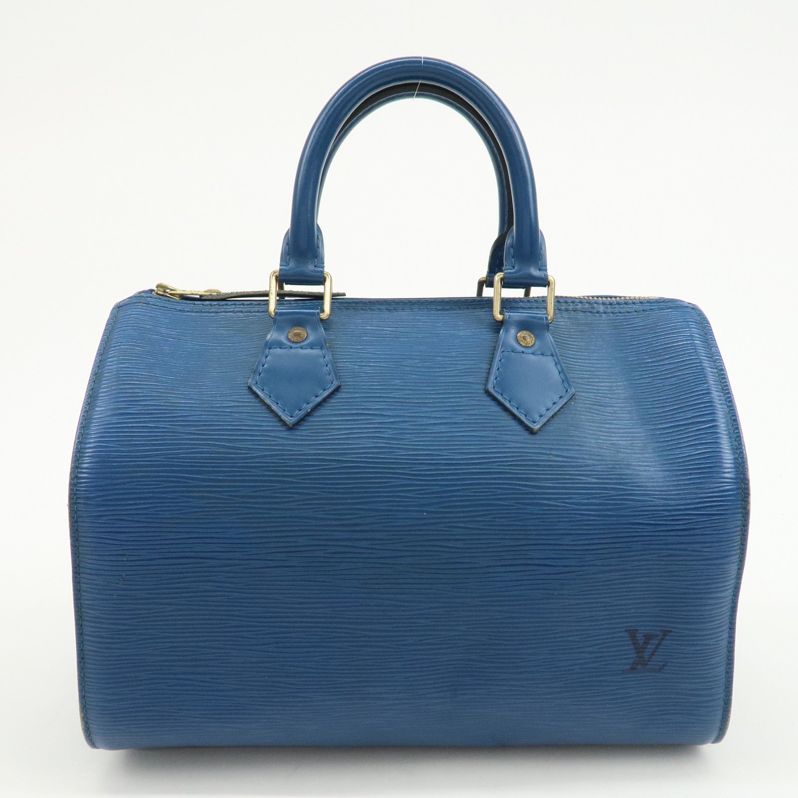 Louis Vuitton Epi Speedy 25 Hand Bag Boston Bag Toledo Blue M43015