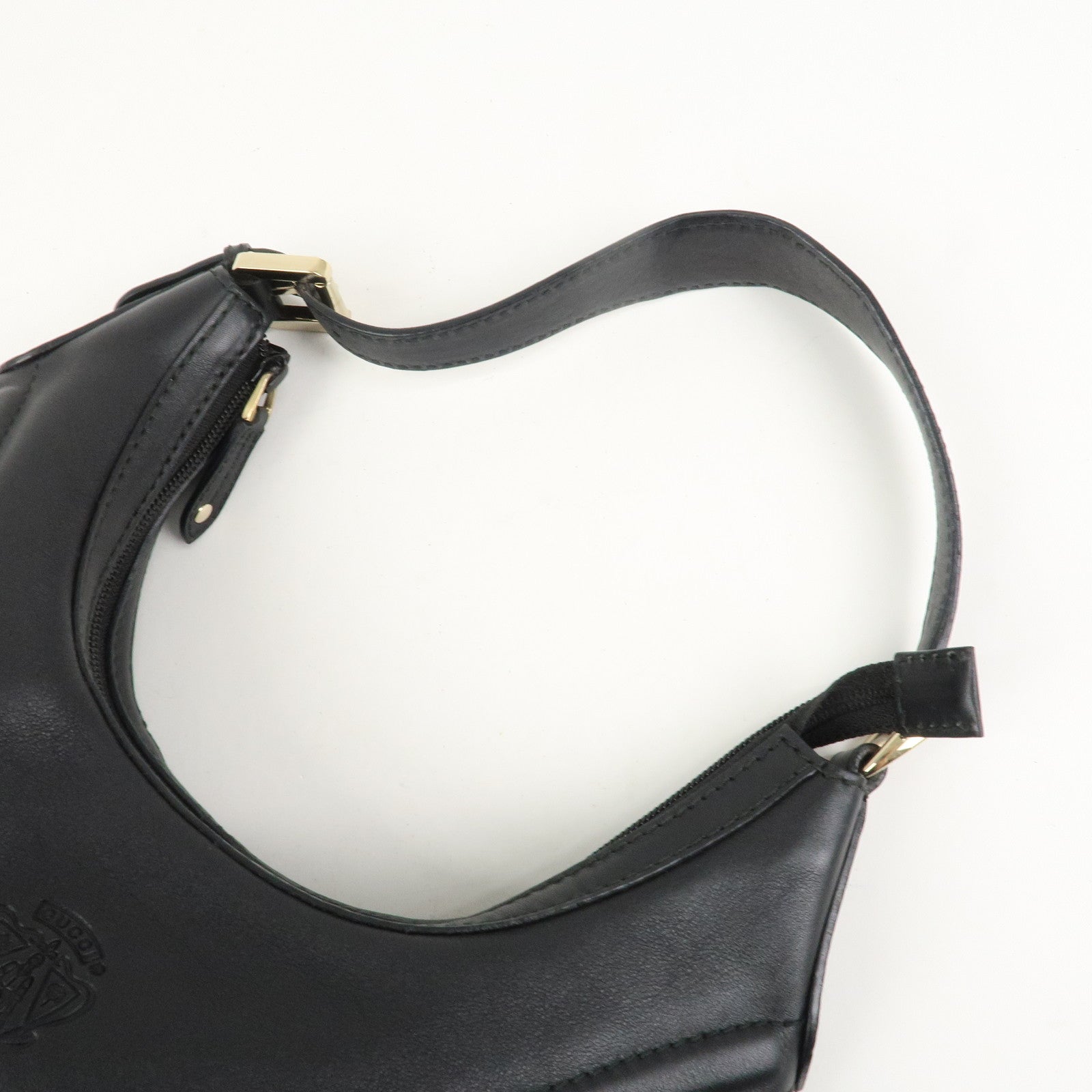 GUCCI Hysteria PVC Canvas Leather Shoulder Bag Black 262903