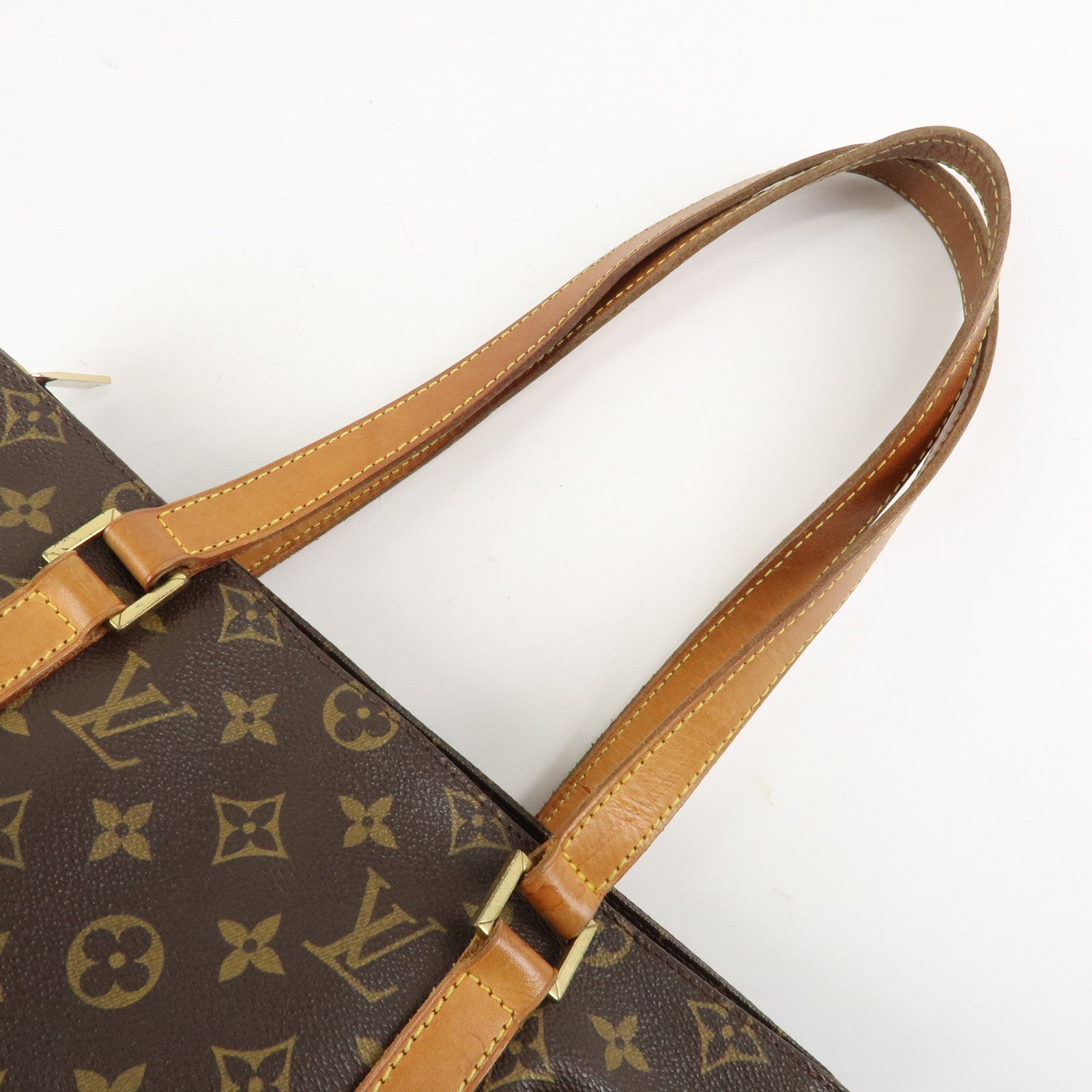 Louis Vuitton Monogram Canvas Cabas Piano Tote Bag Hand Bag M51148 Used