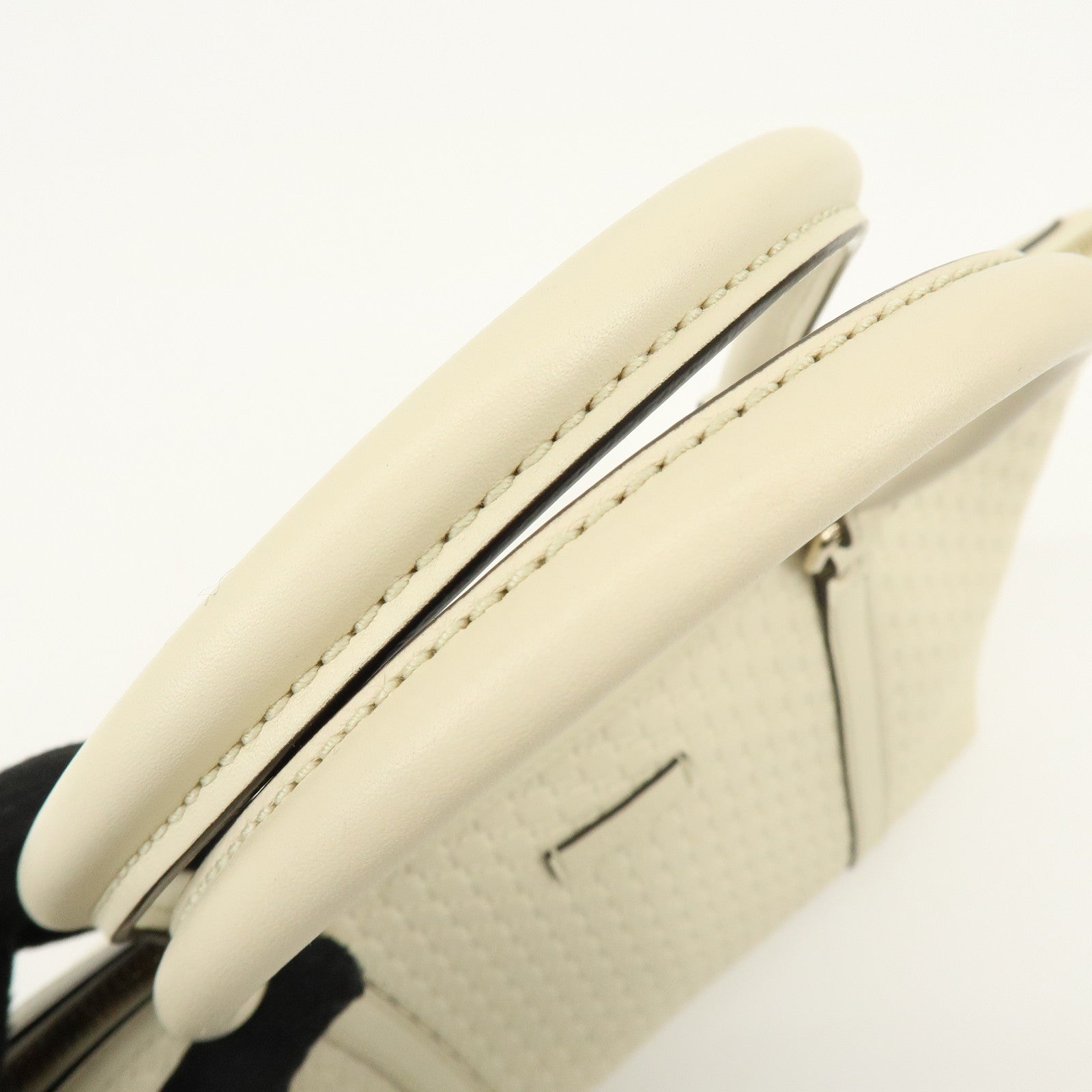 GUCCI Microguccissima Leather 2Way Bag Hand Bag Ivory 449656