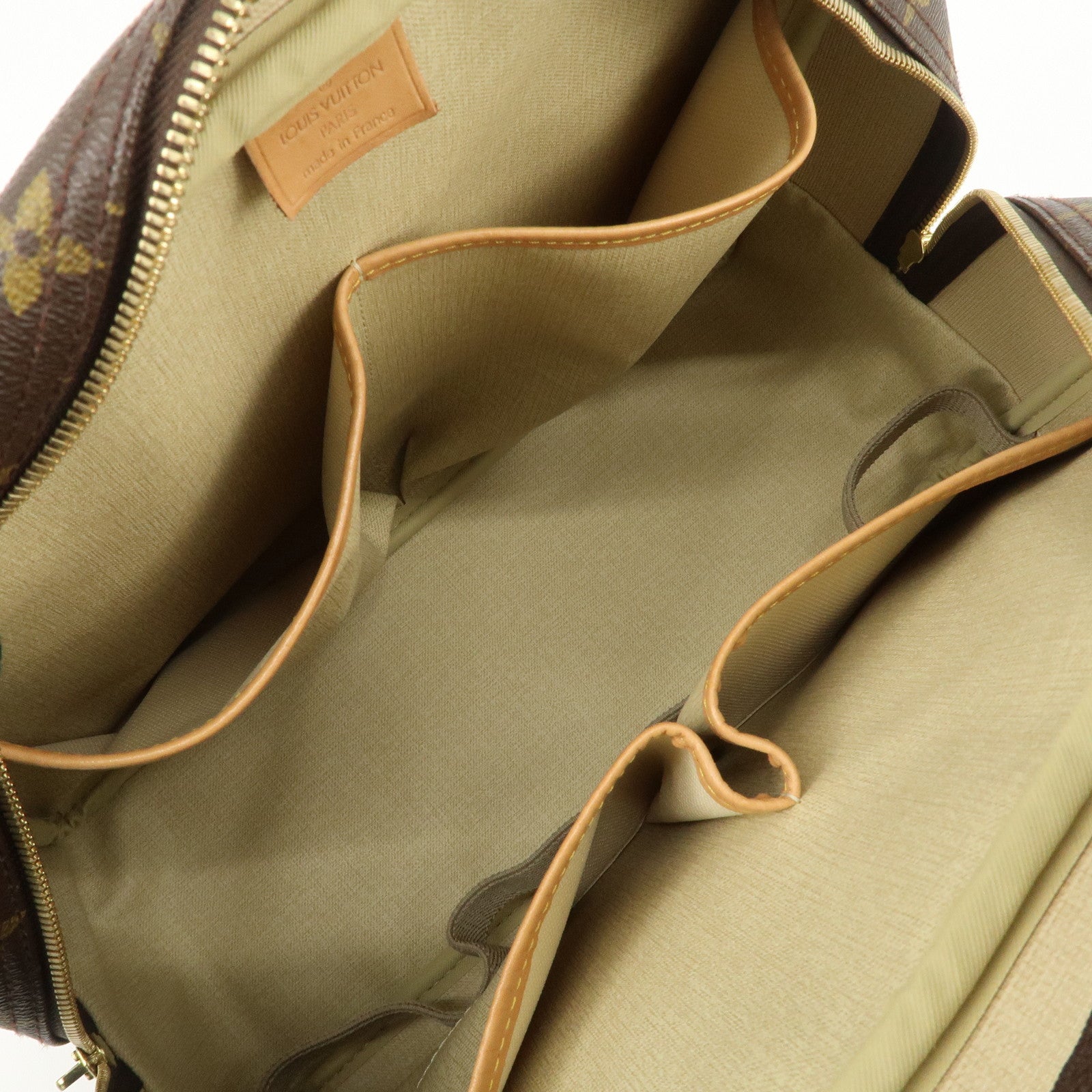 Louis Vuitton Monogram Deauville Hand Bag Brown M47270 Used