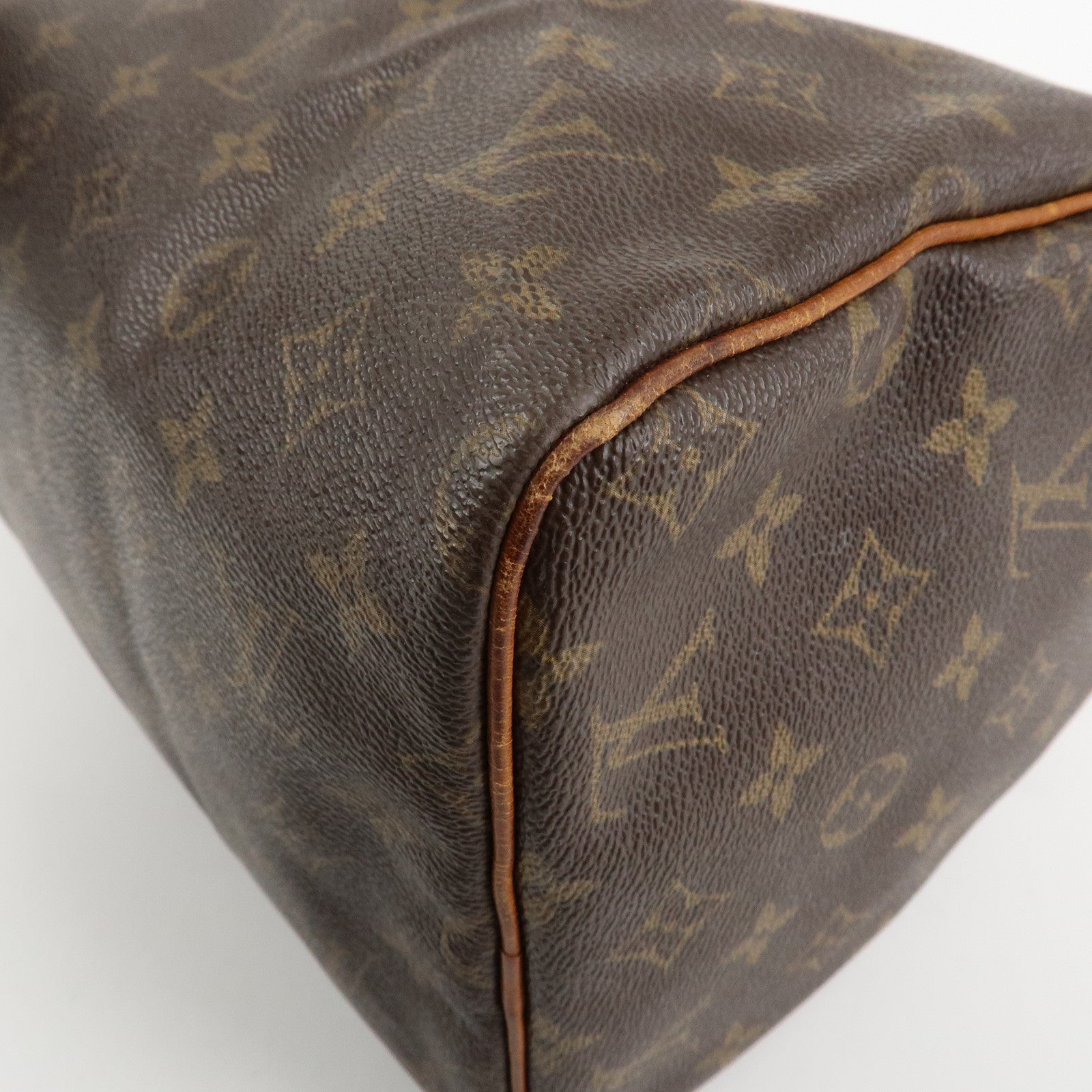 Louis Vuitton Monogram Speedy 30 Boston Bag Hand Bag Brown M41526 Used