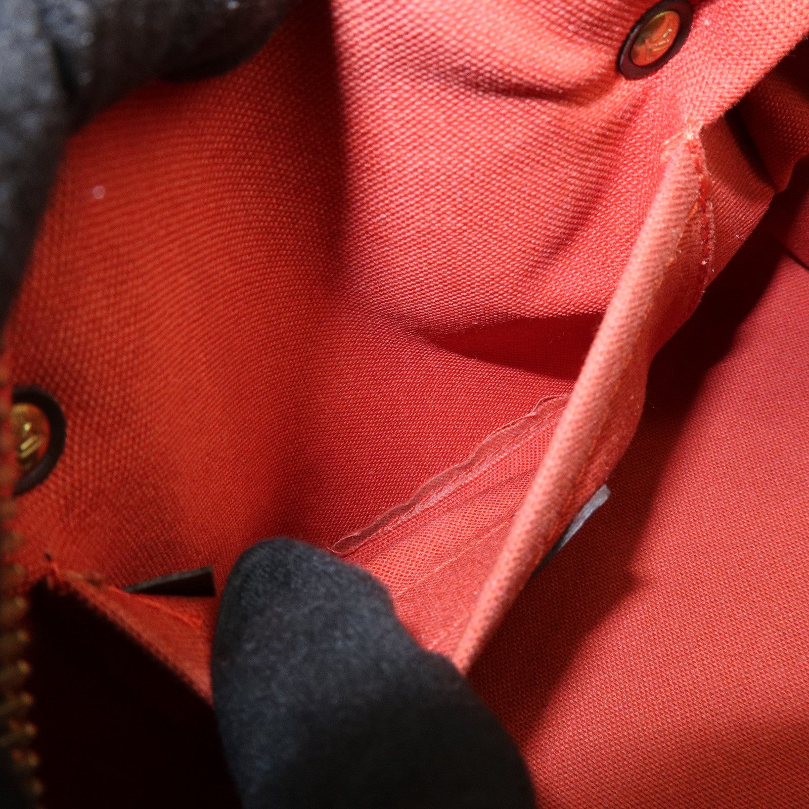 Louis Vuitton Damier Ebene Rivera Mini Hand Bag Brown N41436