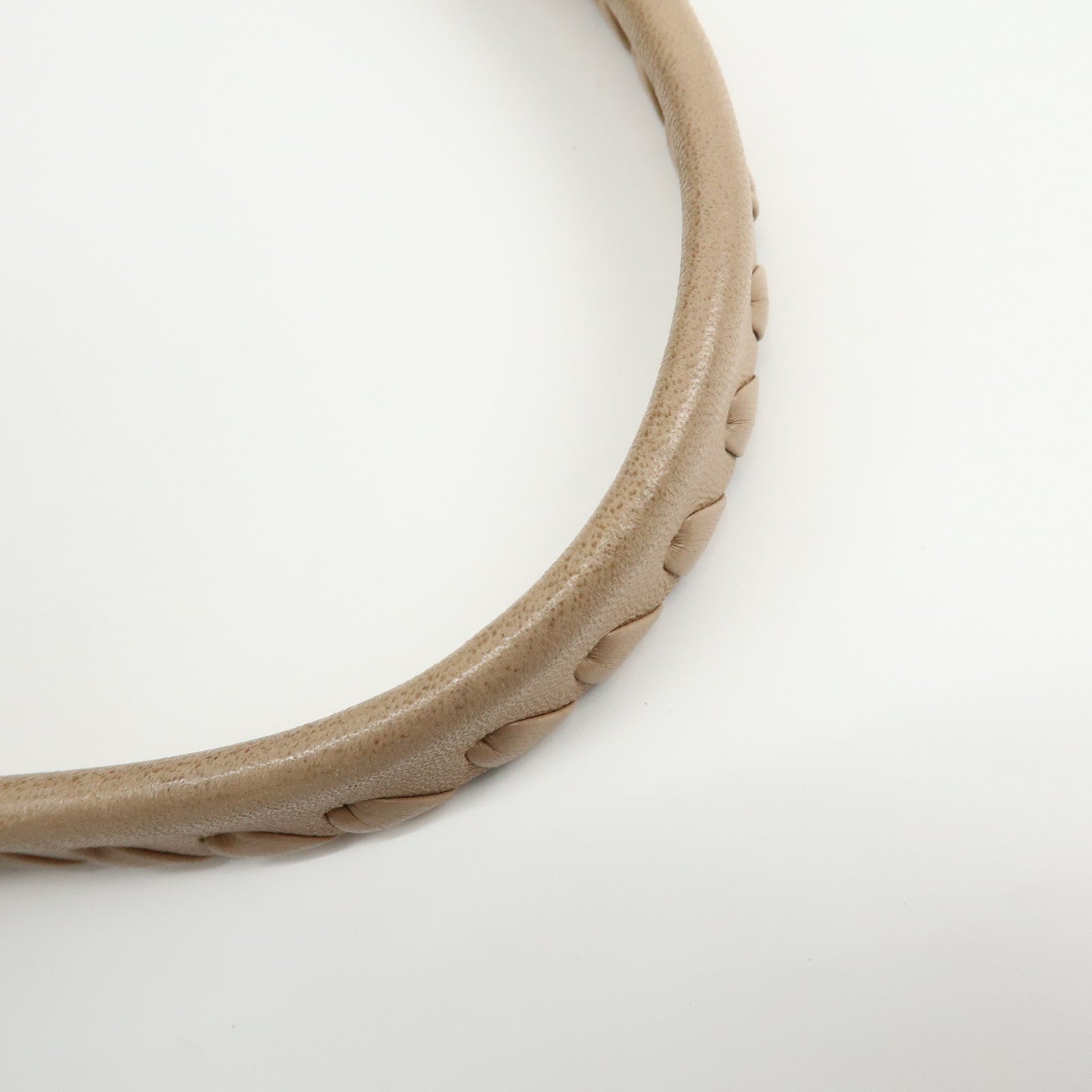 LOEWE Anagram Leather Mini Boston Bag Tote Hand Shoulder Bag Beige