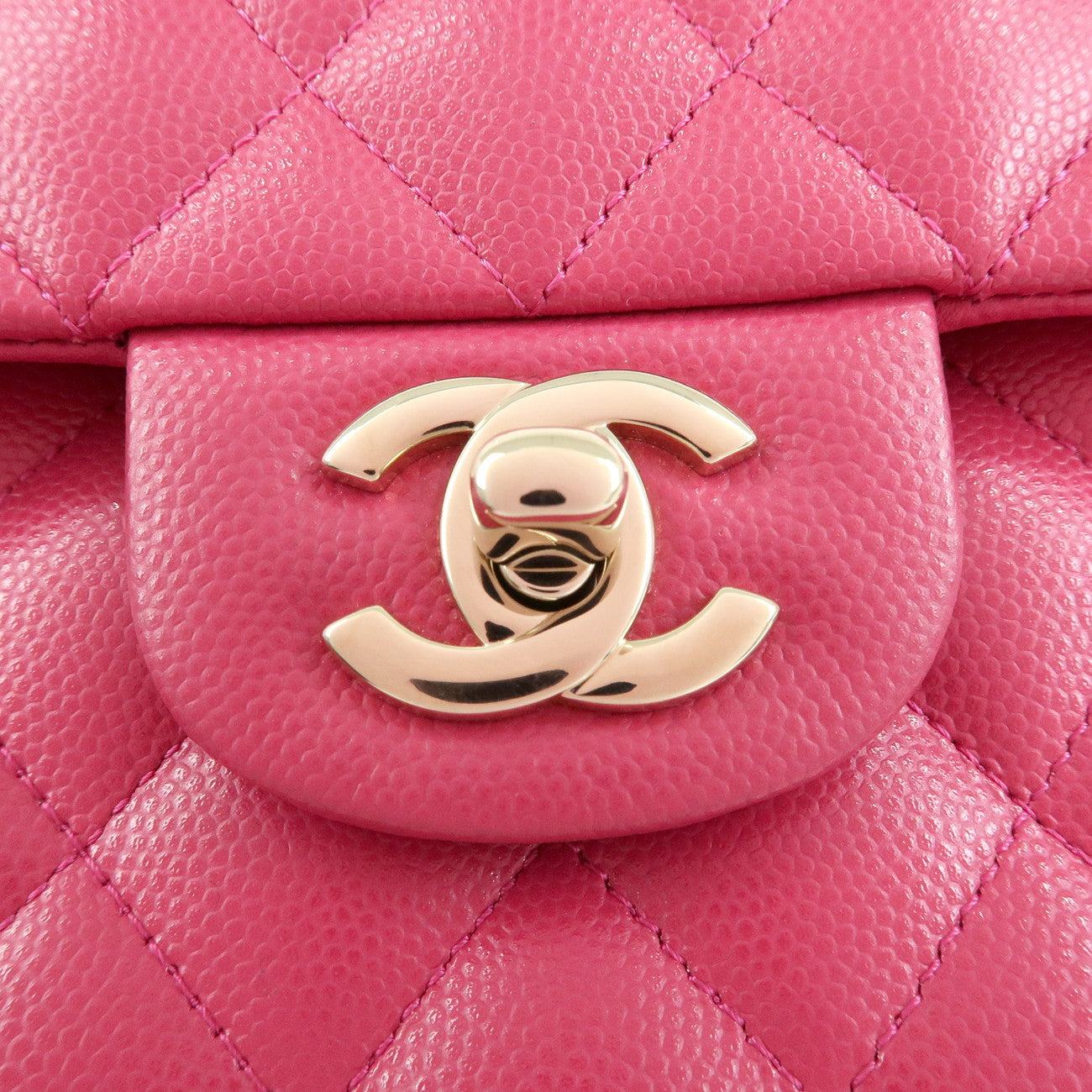 CHANEL Matelasse23 Double Flap Caviarskin Chain Shoulder Bag A01113