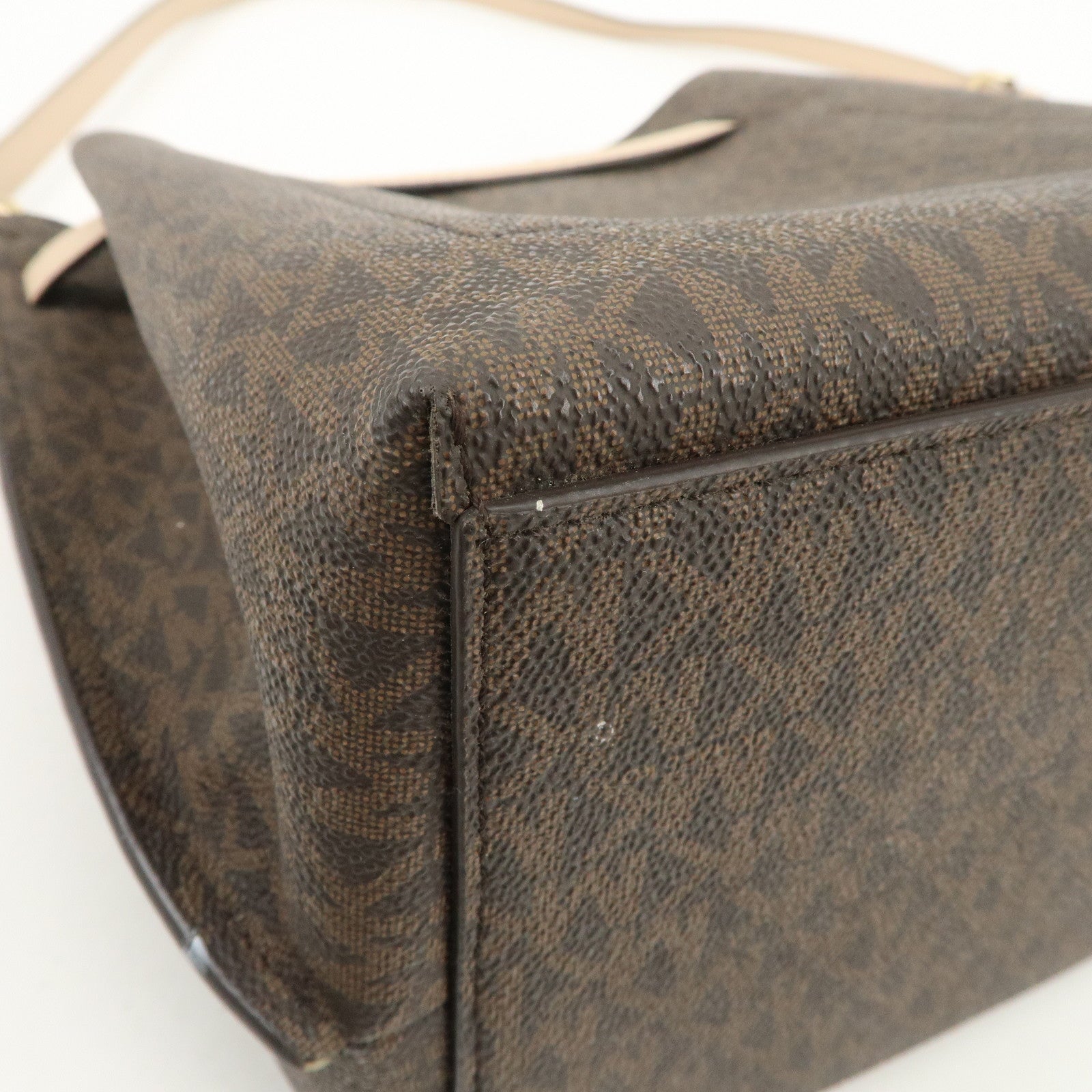 MICHAEL KORS PVC Leather Shoulder Bag Crossbody Bag Brown