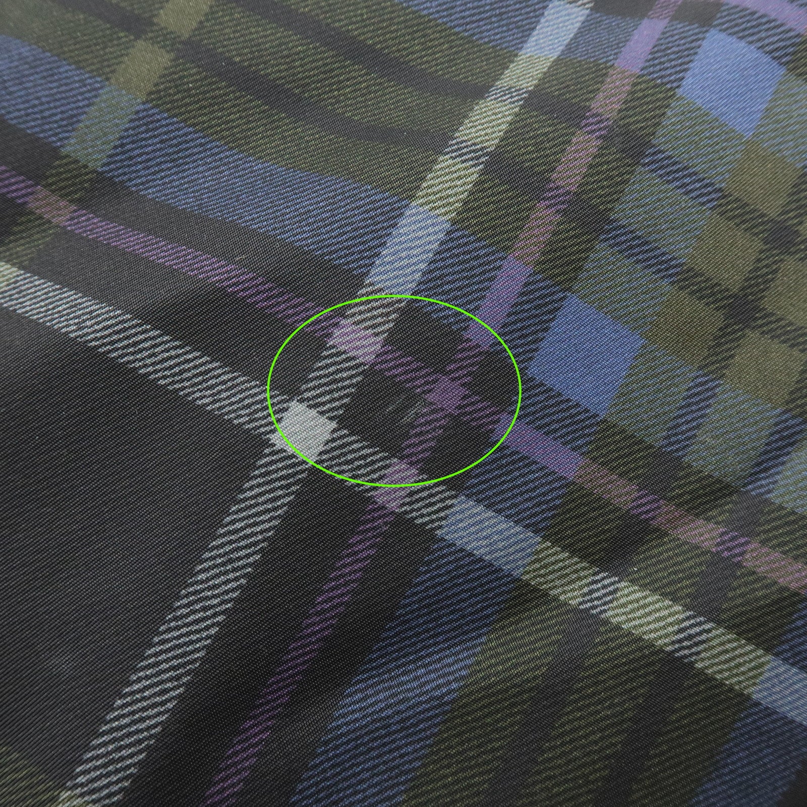 PRADA Triangle Logo Plaid Nylon Leather 2Way Bag Hand Shoulder Bag