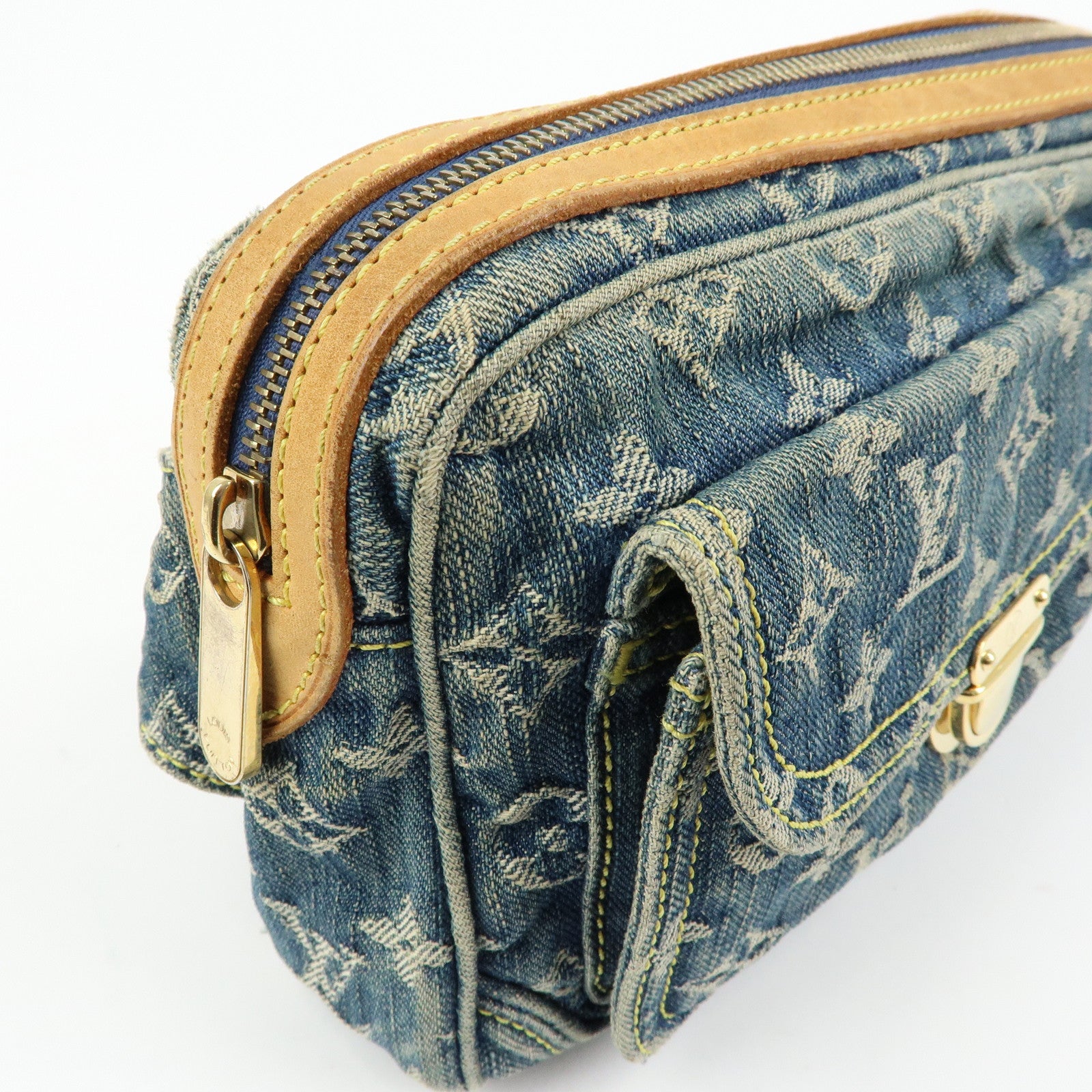 Louis Vuitton Monogram Denim Bum Bag Waist Bag Blue M95347