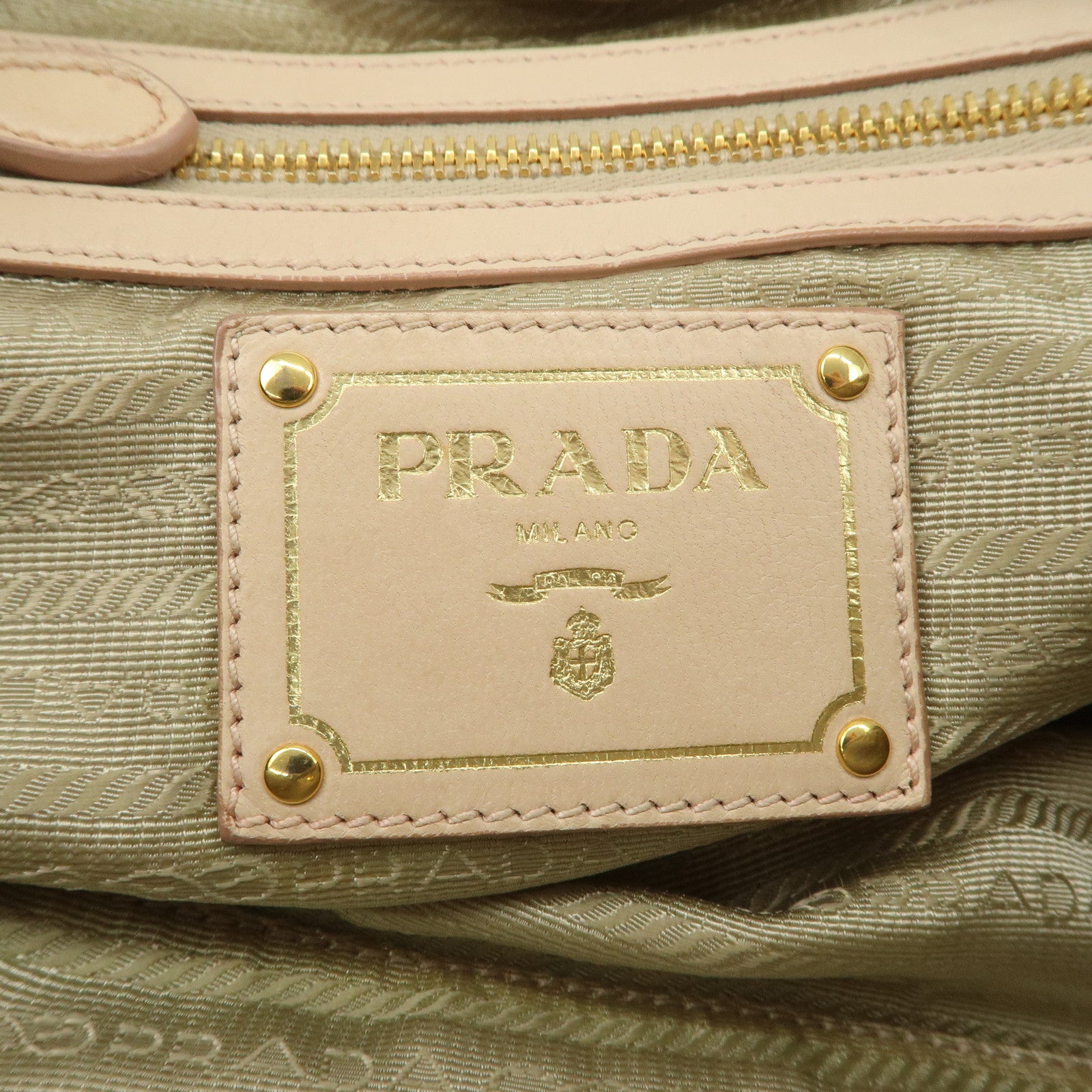 PRADA Nappa Leather Gathered Ribbon Shoulder Bag Hand Bag BR4492