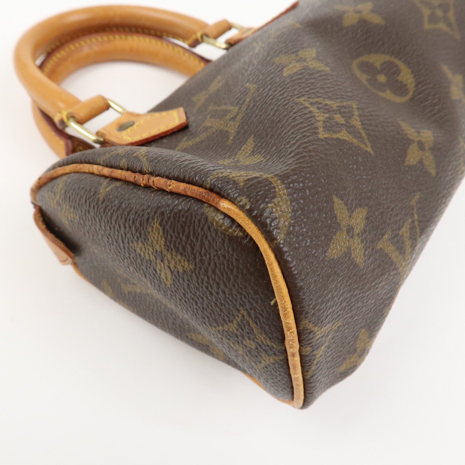 Louis Vuitton Monogram Mini Speedy Hand Bag Boston Bag Brown M41534