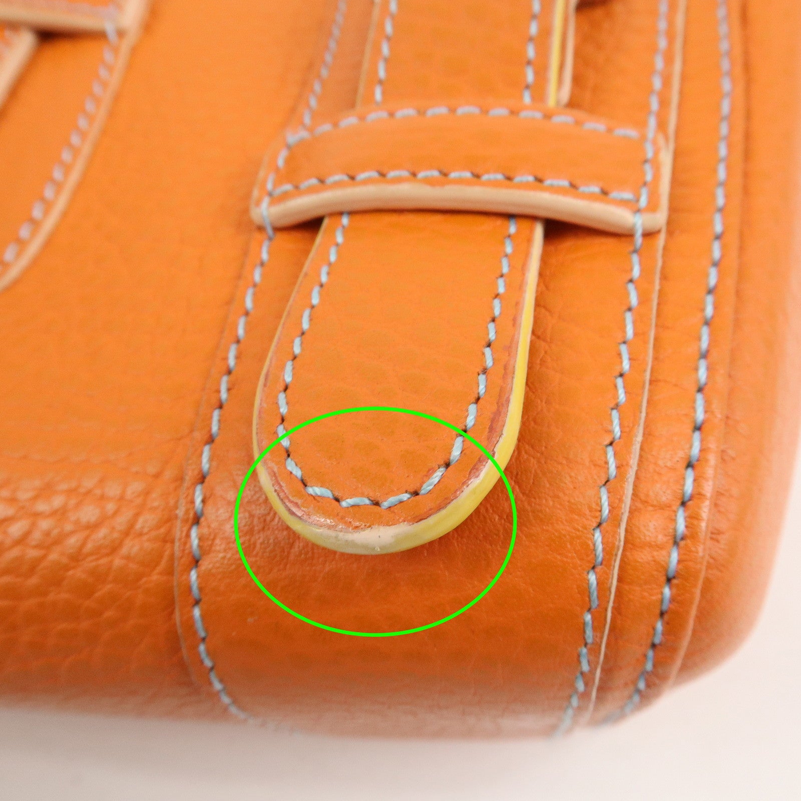 LOEWE Senda Leather Hand Bag Orange