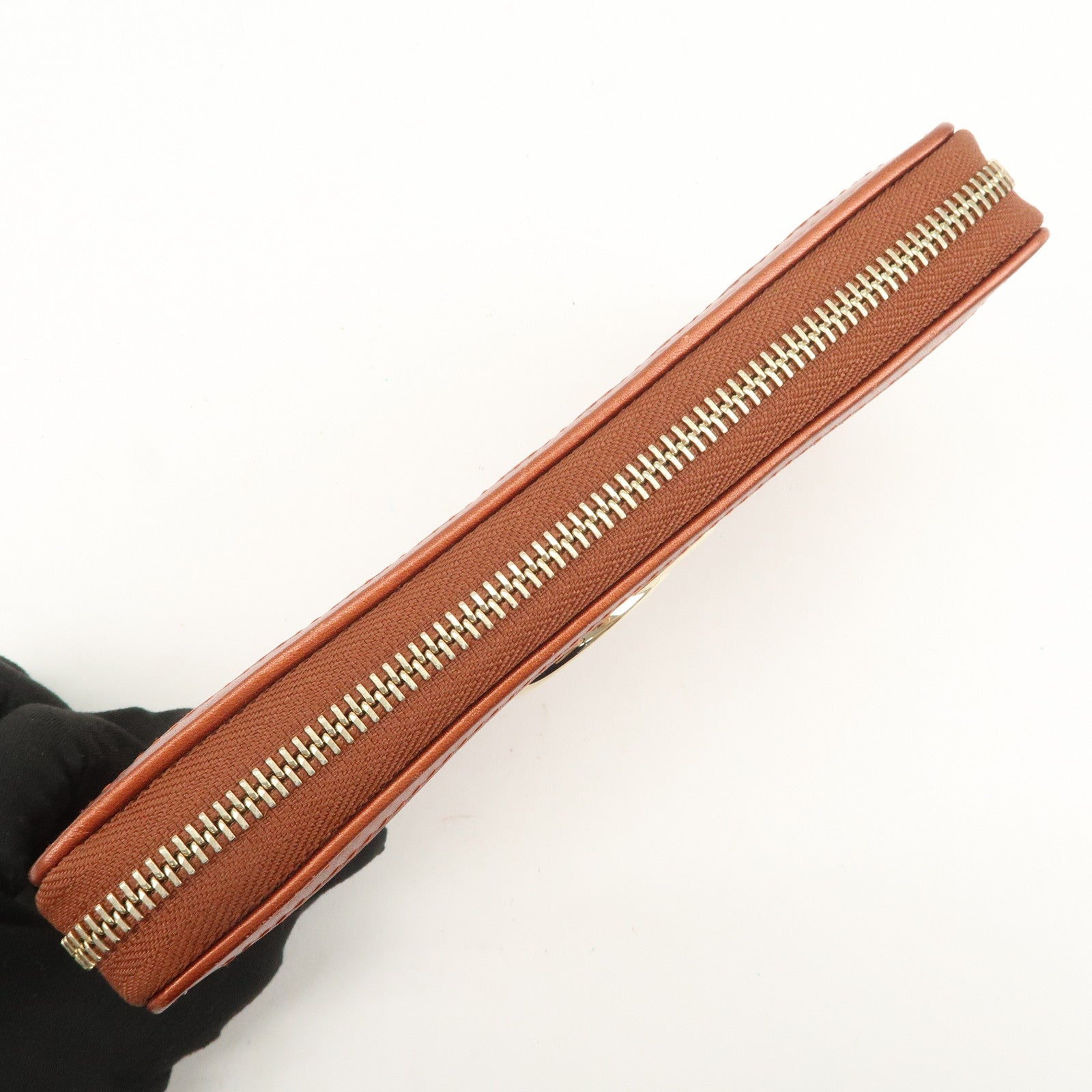 GUCCI Sukey Interlocking G Micro Guccissima Zippy Wallet 308012