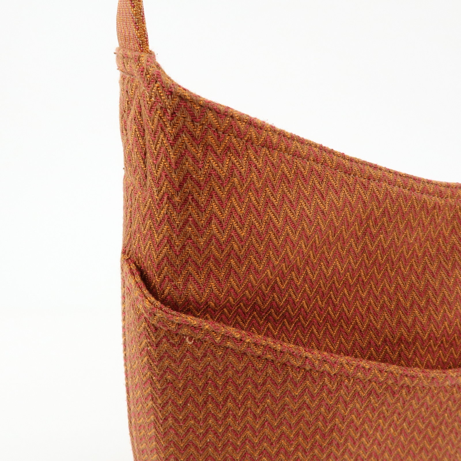 HERMES Sac de Pansage Canvas Shoulder Bag Crossbody Bag Orange