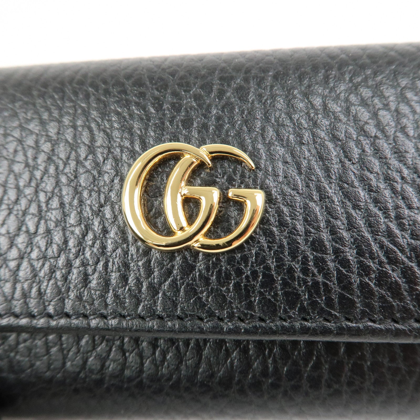 GUCCI GG Marmont Logo Leather 6 Key Case 456118