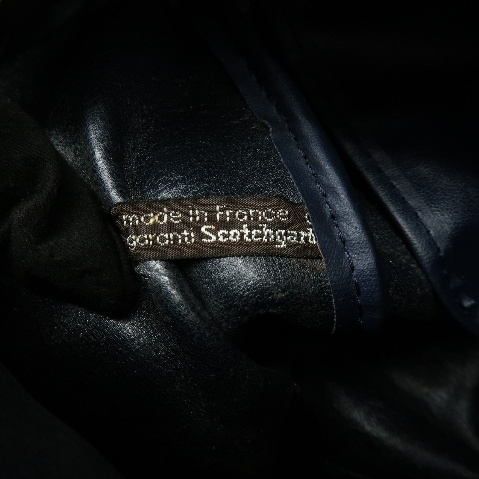 Christian Dior Trotter Leather Boston Bag Hand Bag Beige Navy