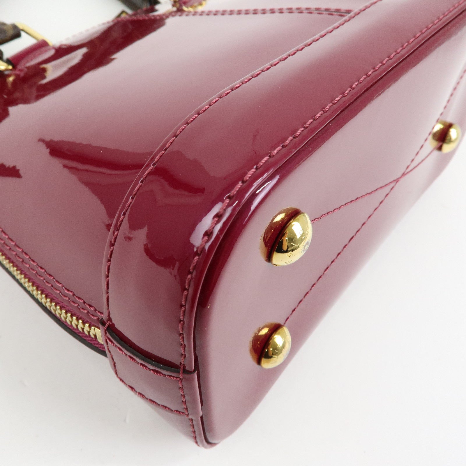 Louis Vuitton Monogram Vernis Alma BB 2Way Bag Magenta M54785