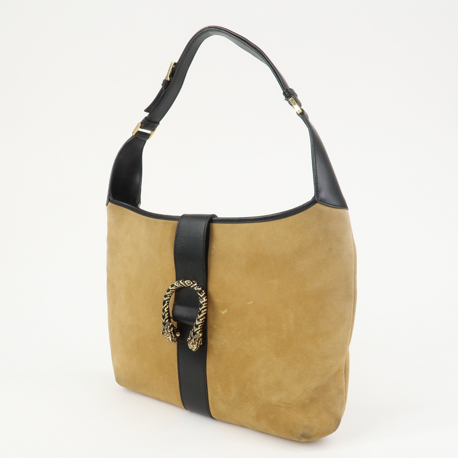 GUCCI Dionysus Suede Leather Shoulder Bag Light Brown 001.4067