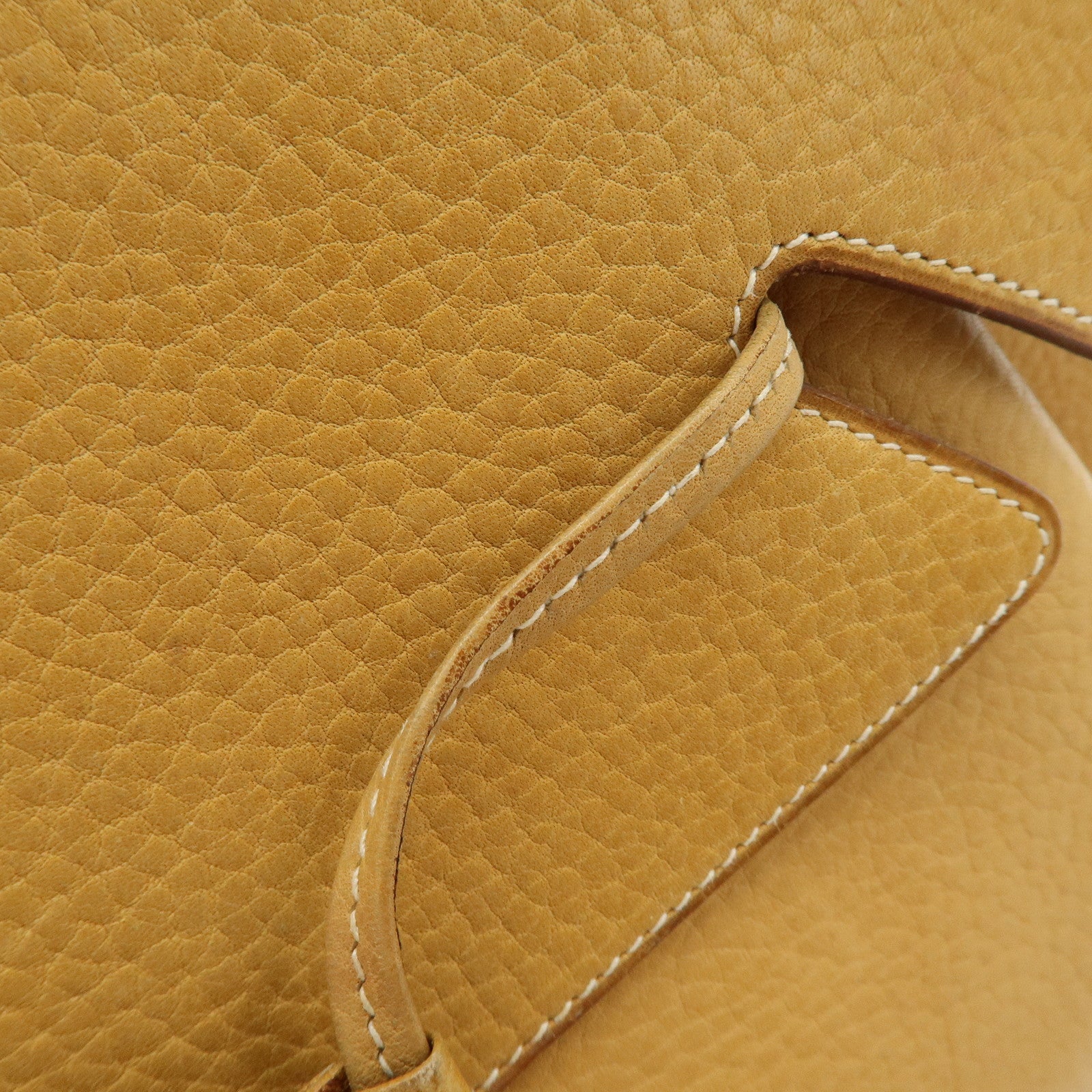 HERMES Fjord Leather Shoulder Bag OI Stamped Light Brown